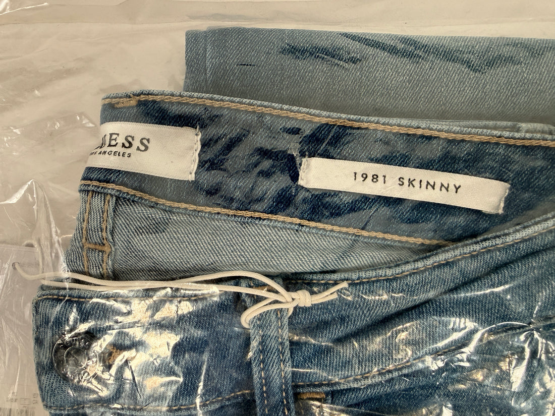 GUESS 1981 Skinny Jeans size 29 in Sky Blue Wash. New sealed with tags, authentic GUESS denim, classic stretch skinny fit, below retail pricing.