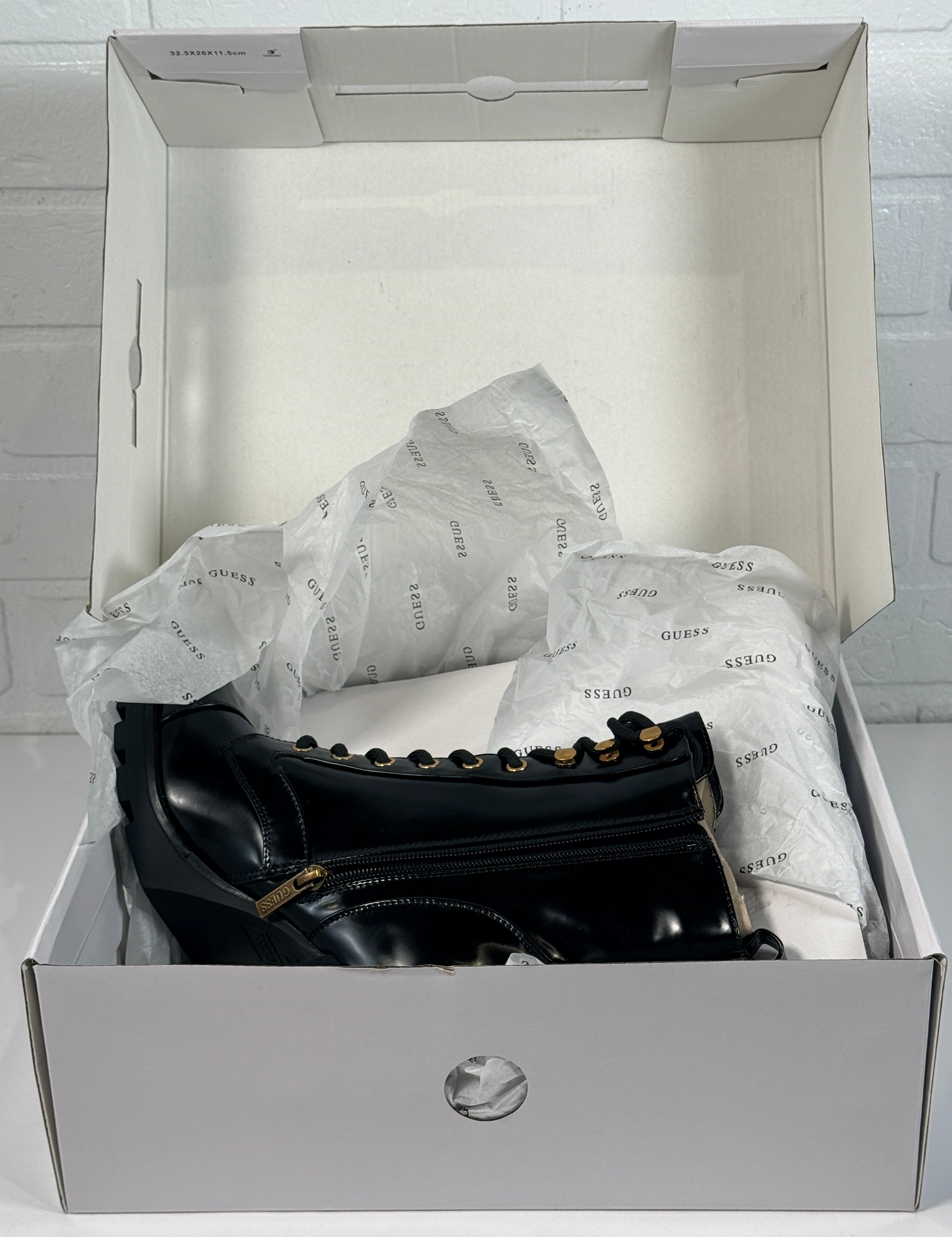 GUESS, Gwneadyn, Bottes à talon, Noir, Taille 8, Neuves dans leur boîte.