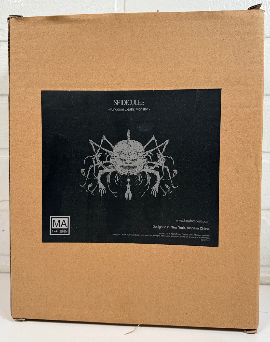 Kingdom Death Monster Spidicules Expansion complete unassembled with sealed cards and original box. Rare KDM collector board game expansion.