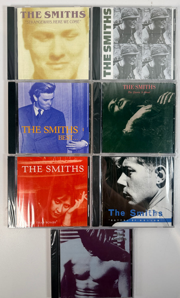 The Smiths 7 CD lot with Queen Is Dead, Hatful of Hollow, Meat Is Murder, Strangeways and more. Great collector bundle.