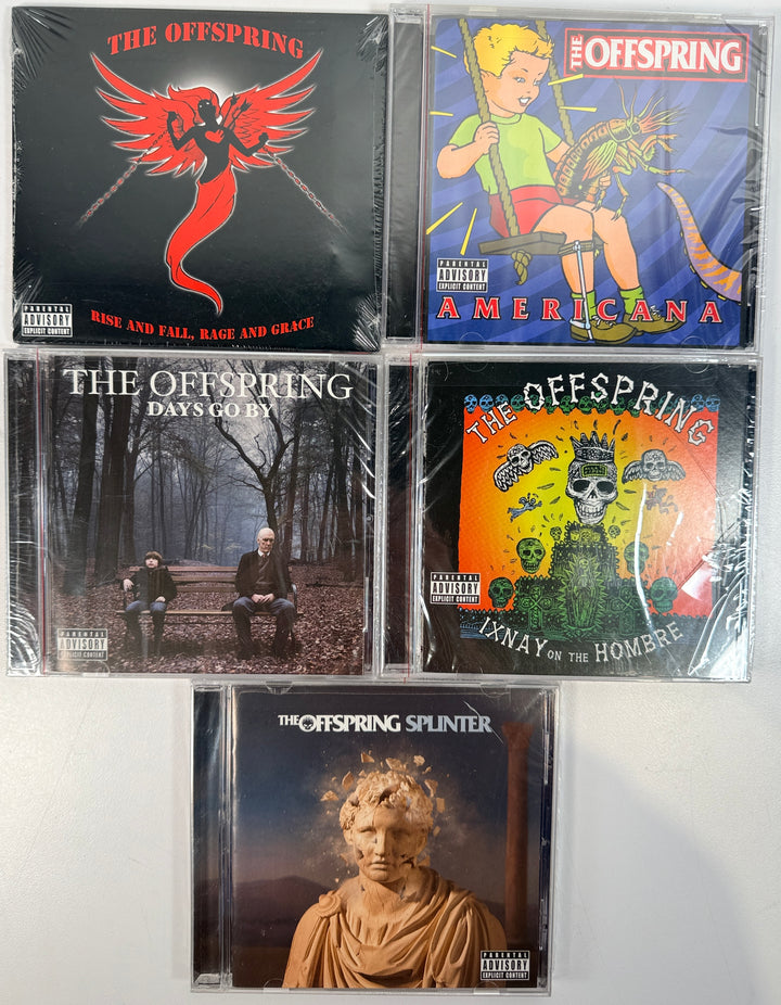 The Offspring sealed CD lot of 5 albums including Americana, Ixnay on the Hombre, Splinter, Days Go By and Rise and Fall, Rage and Grace.