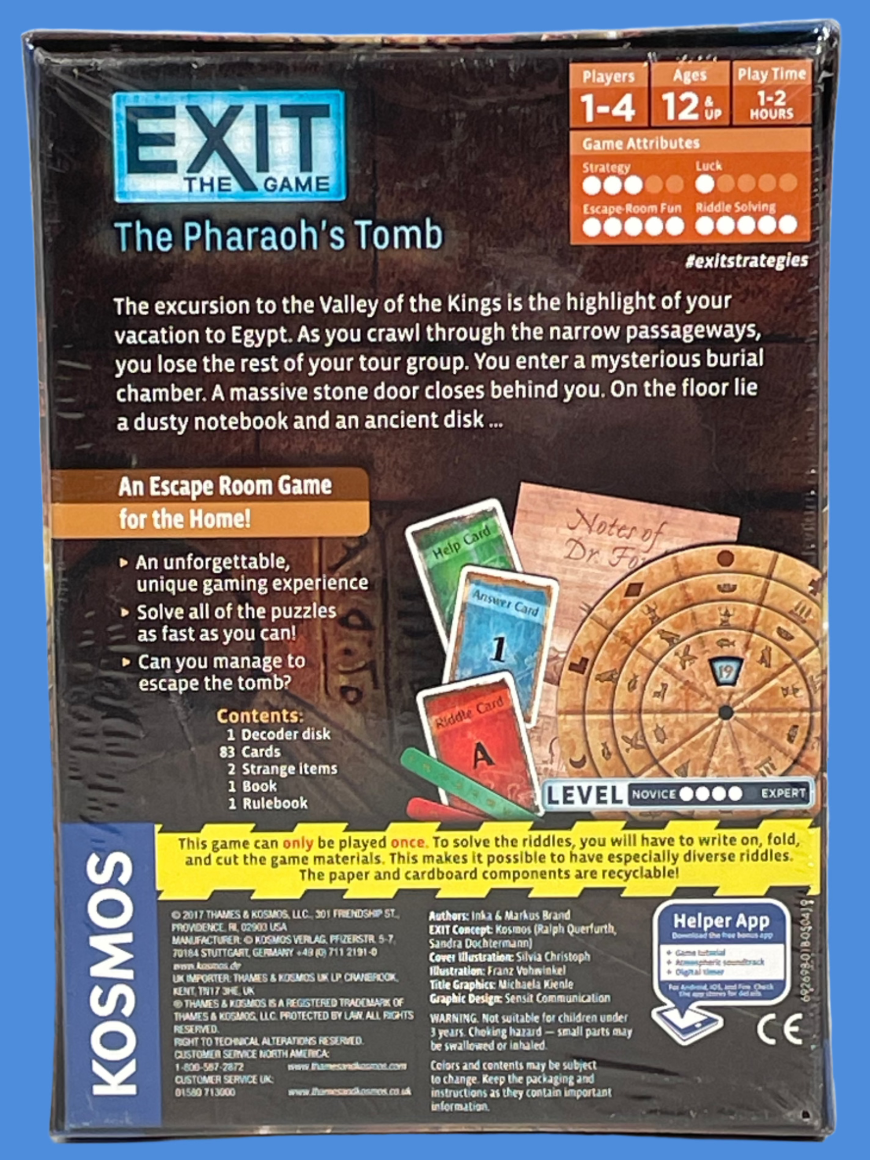 Thames & Kosmos, Exit The Game The Pharaoh's Tomb Game , SEALED