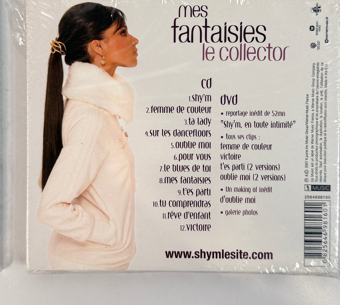 Shy’m sealed CD DVD lot featuring Solitaire and Mes Fantaisies deluxe French pop collector editions.
