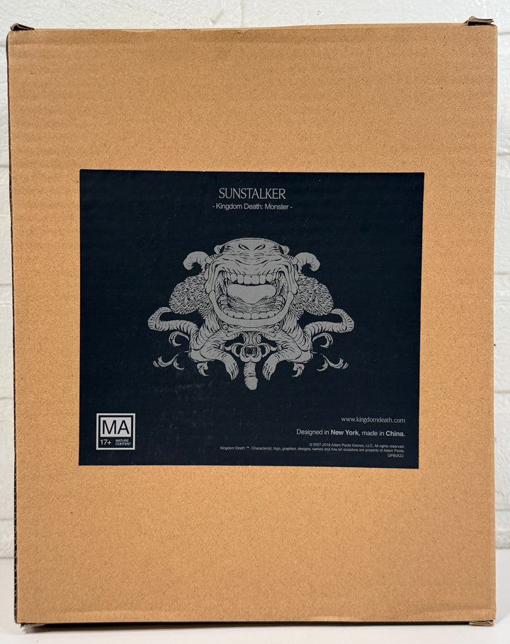 Kingdom Death Monster Sunstalker Expansion complete in original box with cards, minis and book. Rare collectible KDM expansion ready for play.