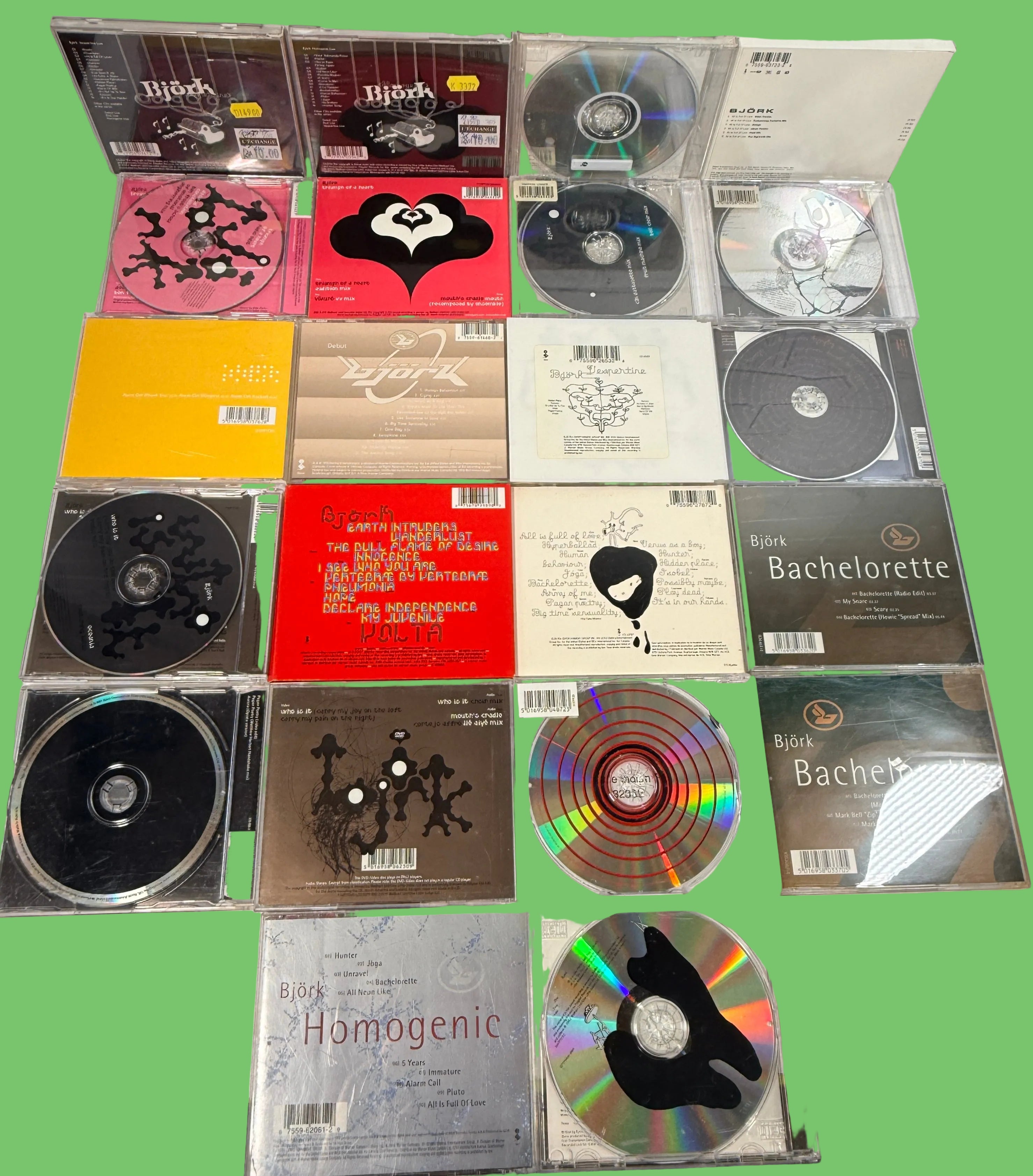 Björk, CD Singles & Albums Lot, 22 Disc Collection, Rare Imports