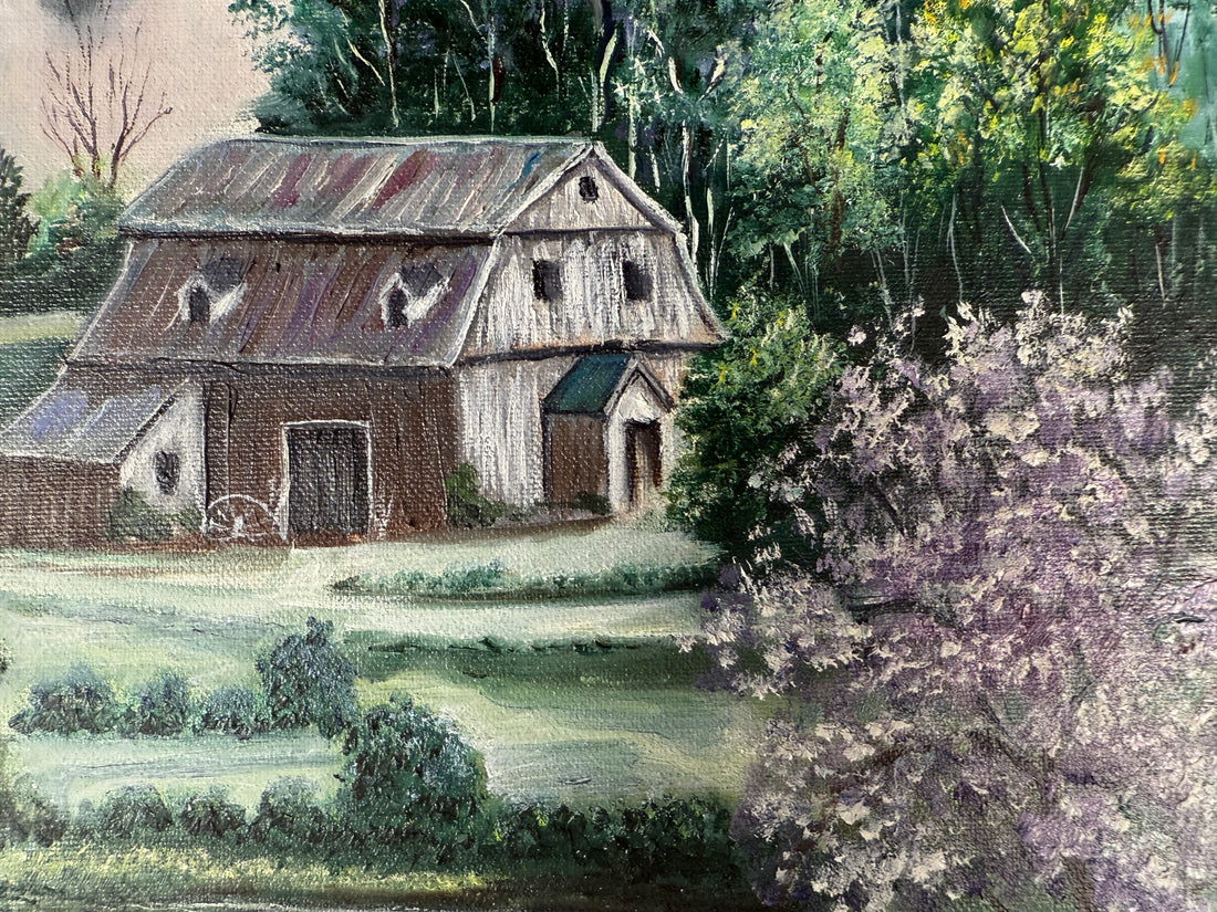 Quebec Landscape Oil Painting – Laurette Carignan Signed Art