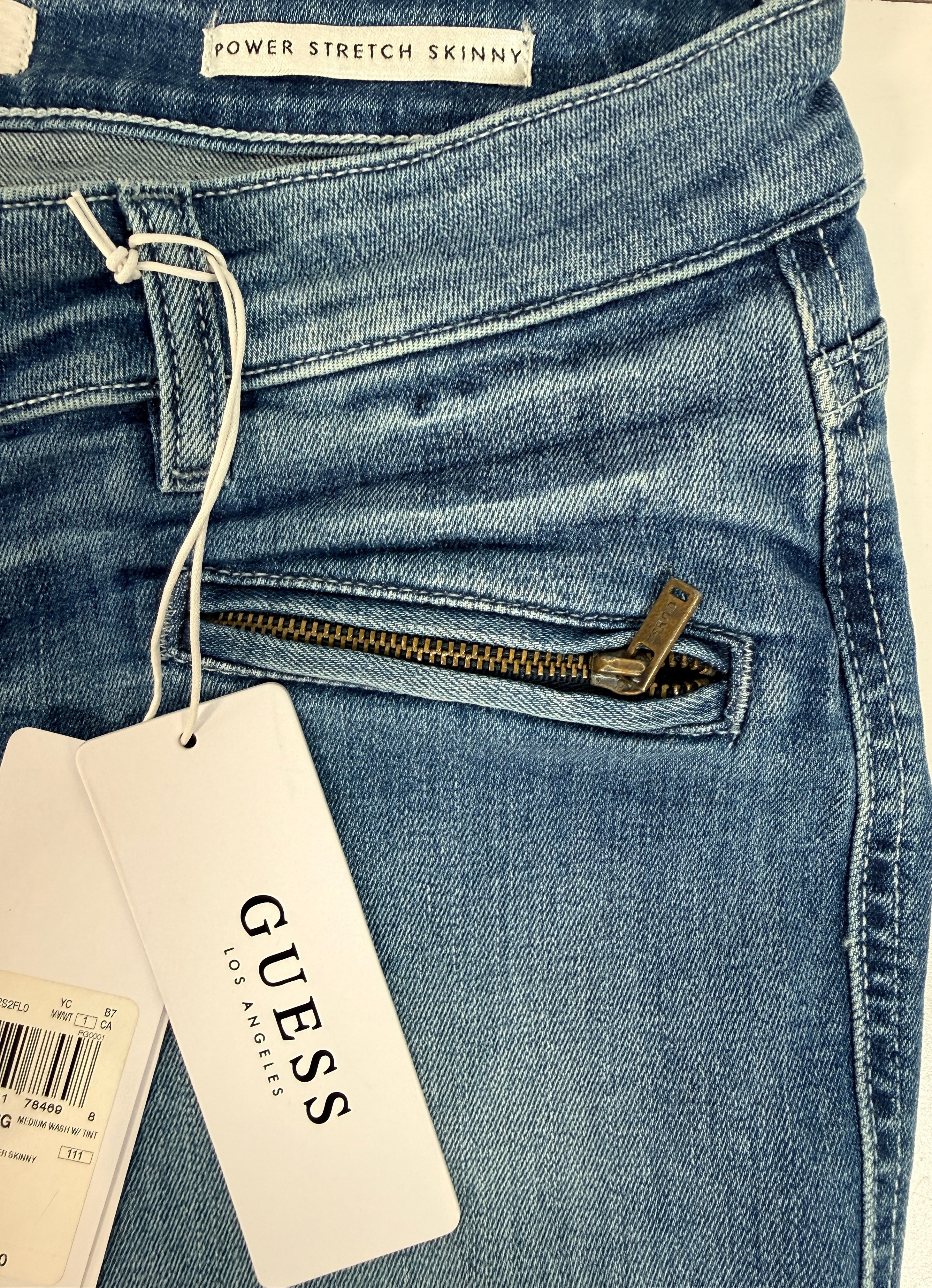GUESS, Jean Skinny Power Stretch, Taille Femme 29, Délavage moyen, Neuf avec étiquette.