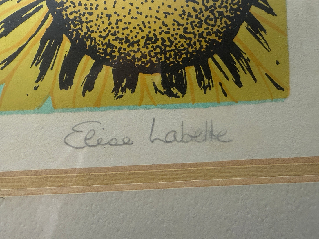 Élise Labelle Serigraph – Sunflowers, Signed 26/60 (c.1970s)