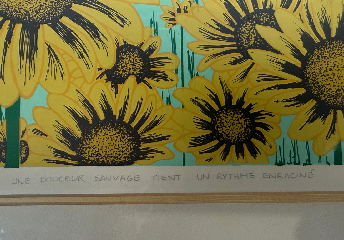Élise Labelle Serigraph – Sunflowers, Signed 26/60 (c.1970s)