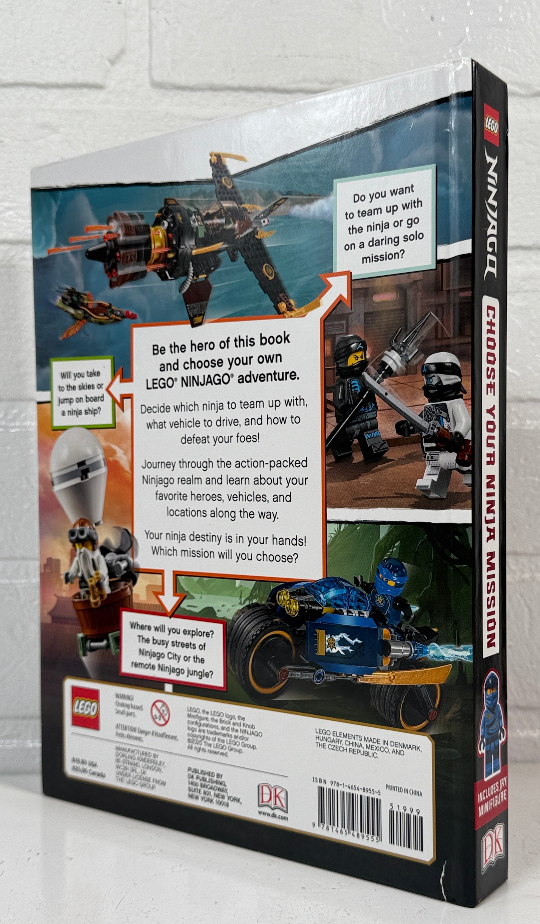 LEGO Ninjago – Choisissez votre livre de missions ninja avec la figurine Jay