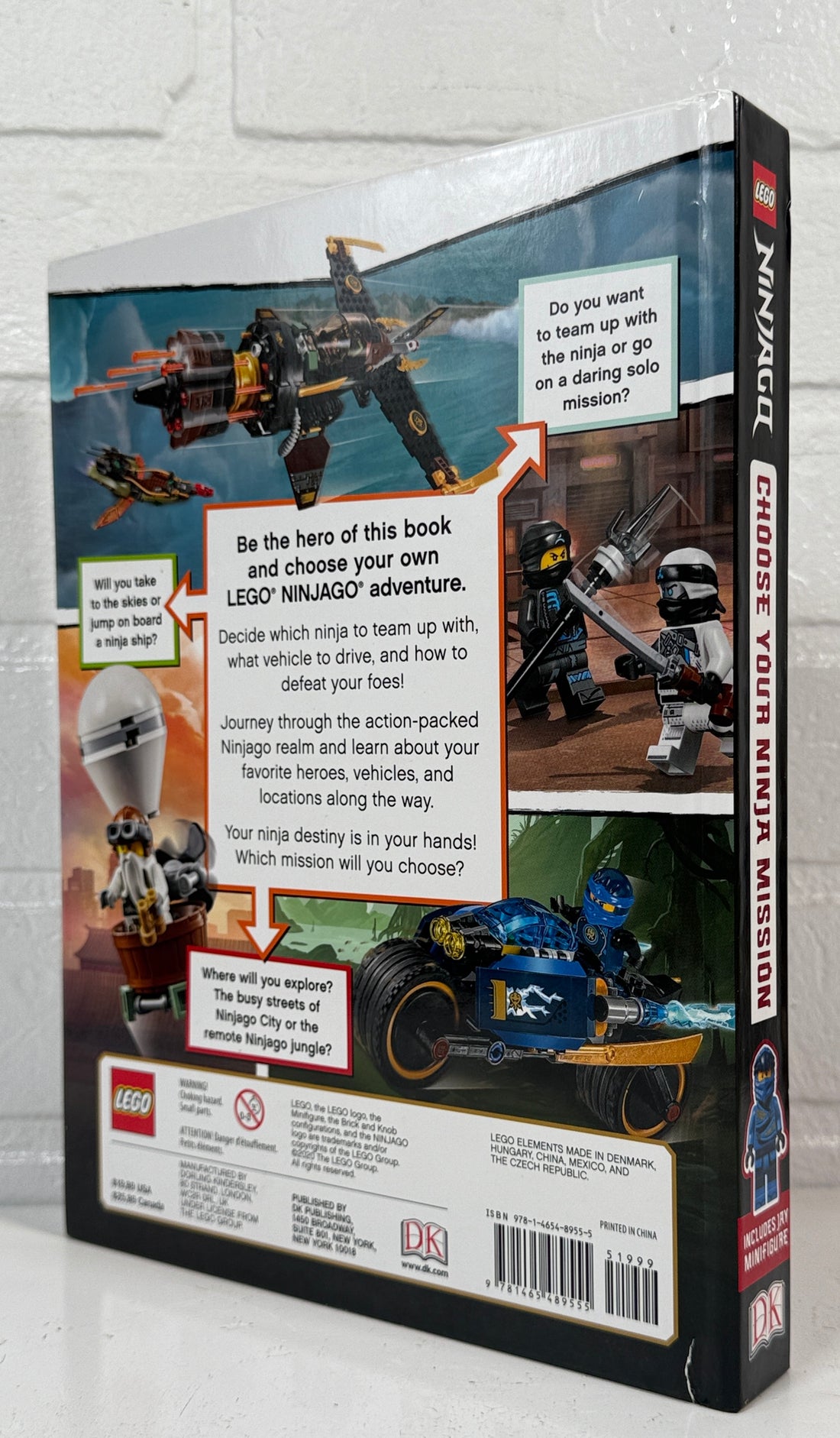 LEGO Ninjago – Choisissez votre livre de missions ninja avec la figurine Jay
