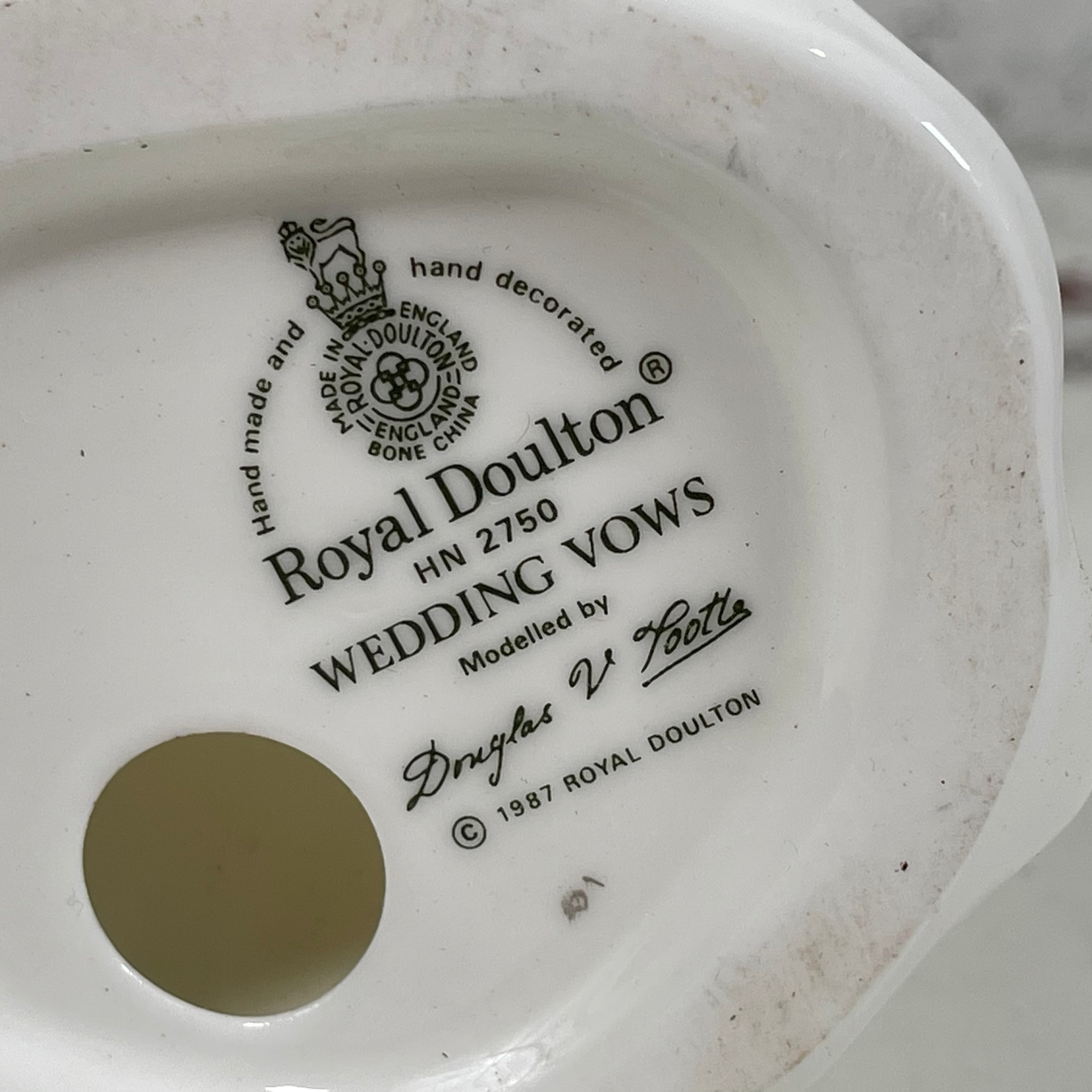 Royal Doulton “Wedding Vows” Porcelain Figurine  Designer: Dayna W.