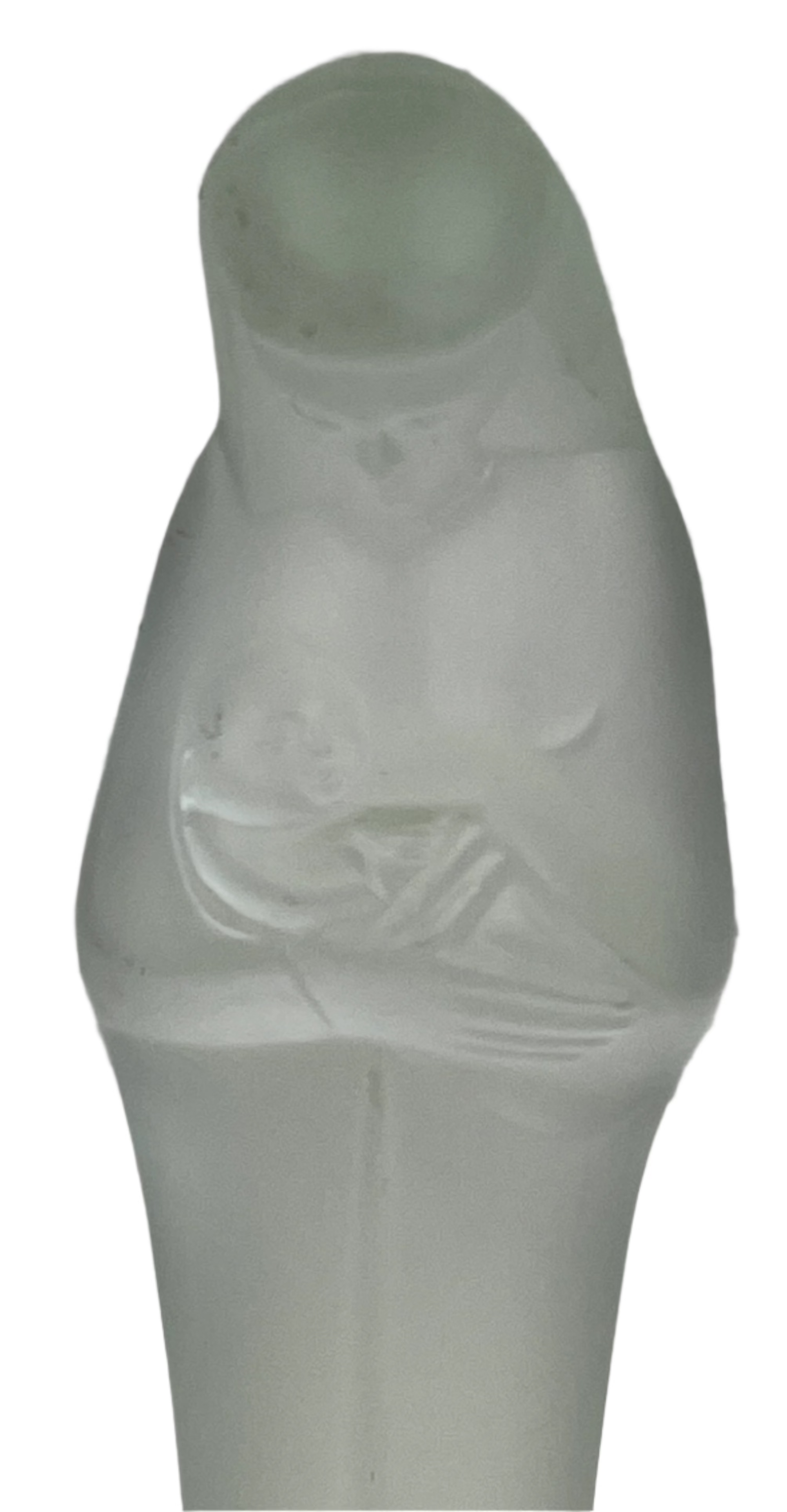 Madonna & Baby Frosted Glass Statue Stef Uiterwaal GSUL Leerdam Vintage 9.5" EXC