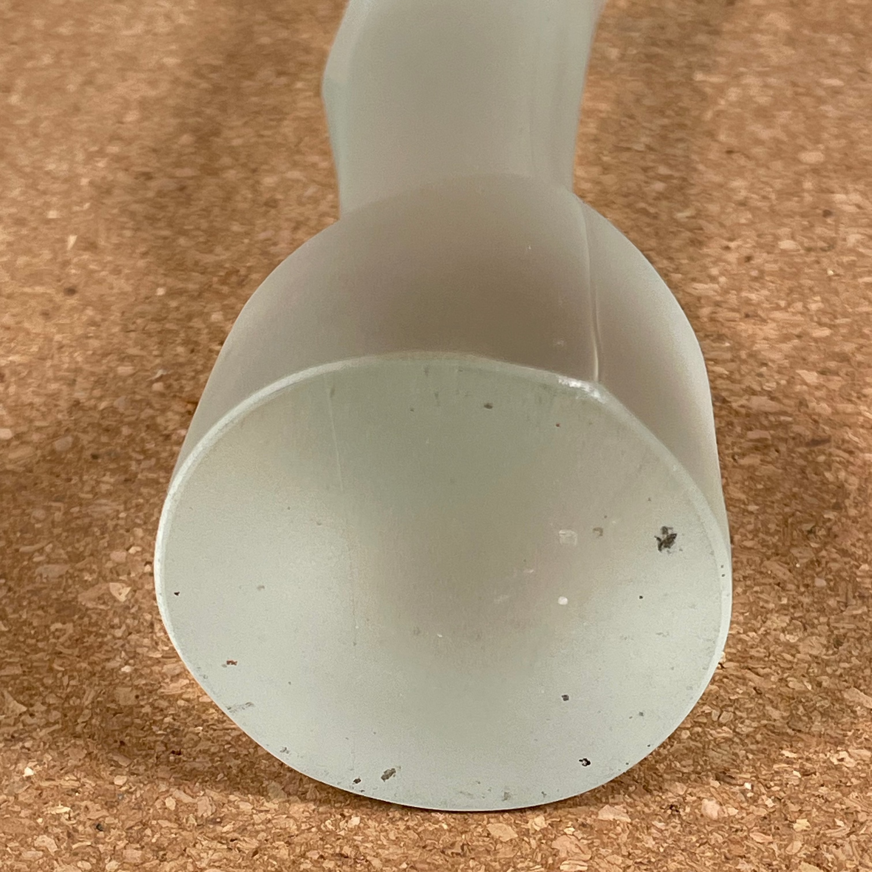 Madonna & Baby Frosted Glass Statue Stef Uiterwaal GSUL Leerdam Vintage 9.5" EXC