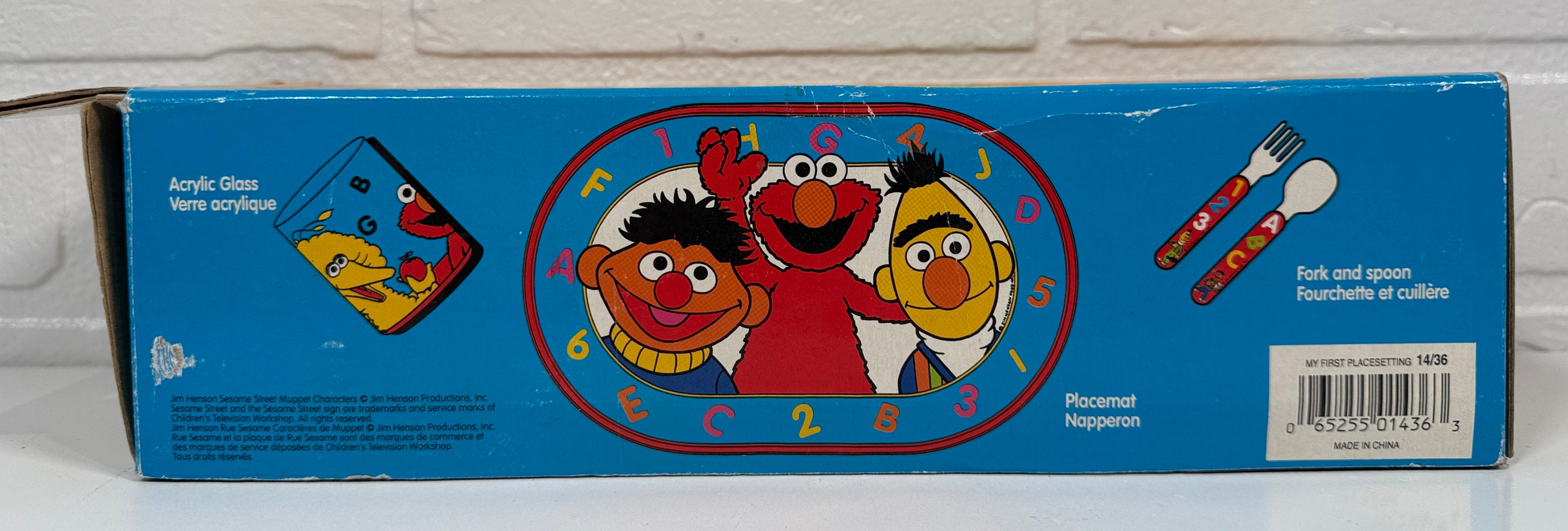 Set de table Sesame Street pour enfants – Elmo, Ernie et Bert avec boîte
