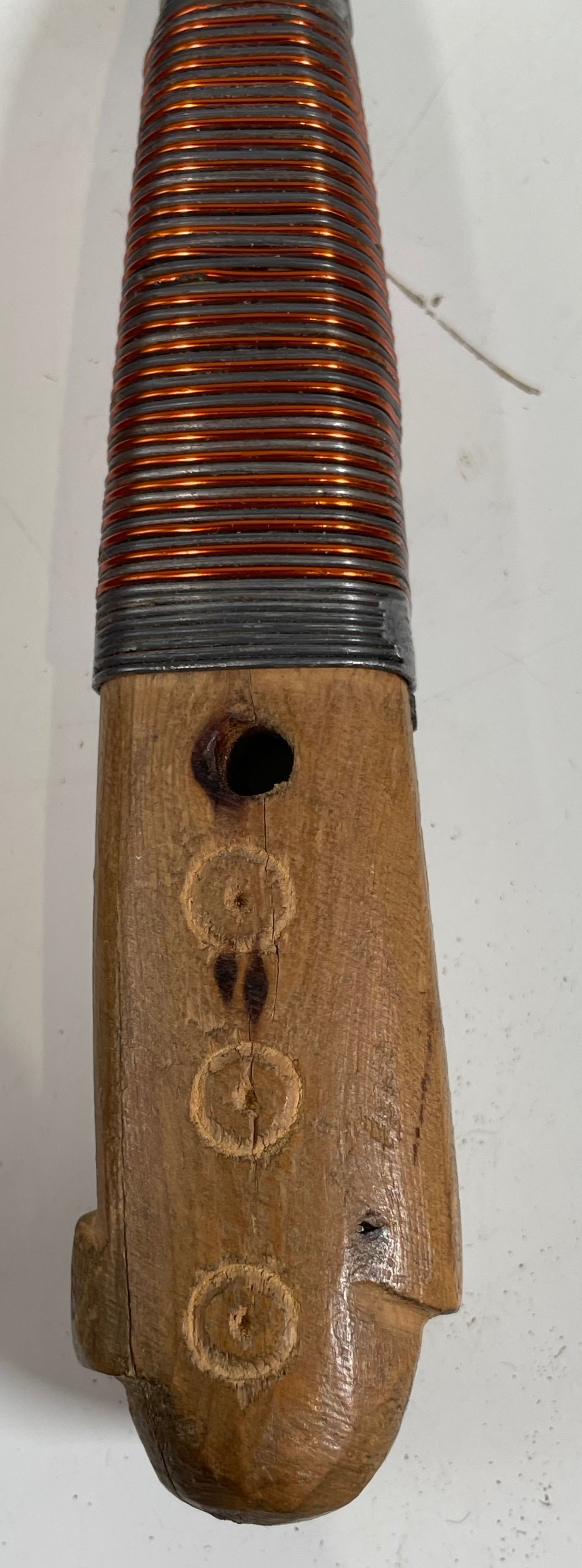 Handcrafted Tribal-Style Dagger / Letter Opener – Forged Steel, Wood & Copper – Vintage Look