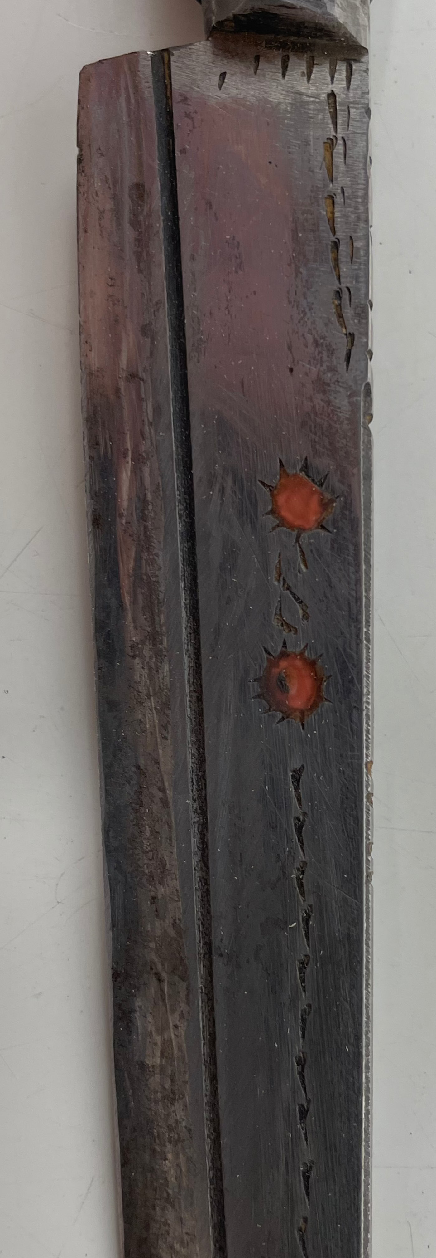 Handcrafted Tribal-Style Dagger / Letter Opener – Forged Steel, Wood & Copper – Vintage Look