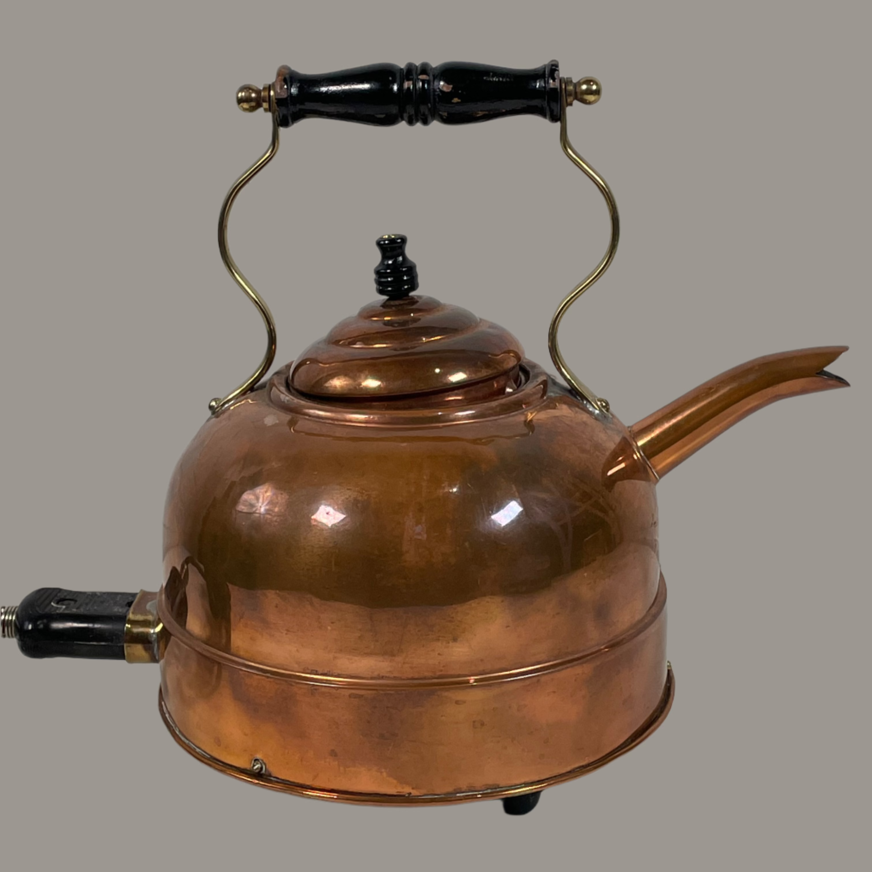 Vintage Copper Grelco Electric Kettle – 1940s–50s – Solid Copper, Brass &  Wood – Non-Working