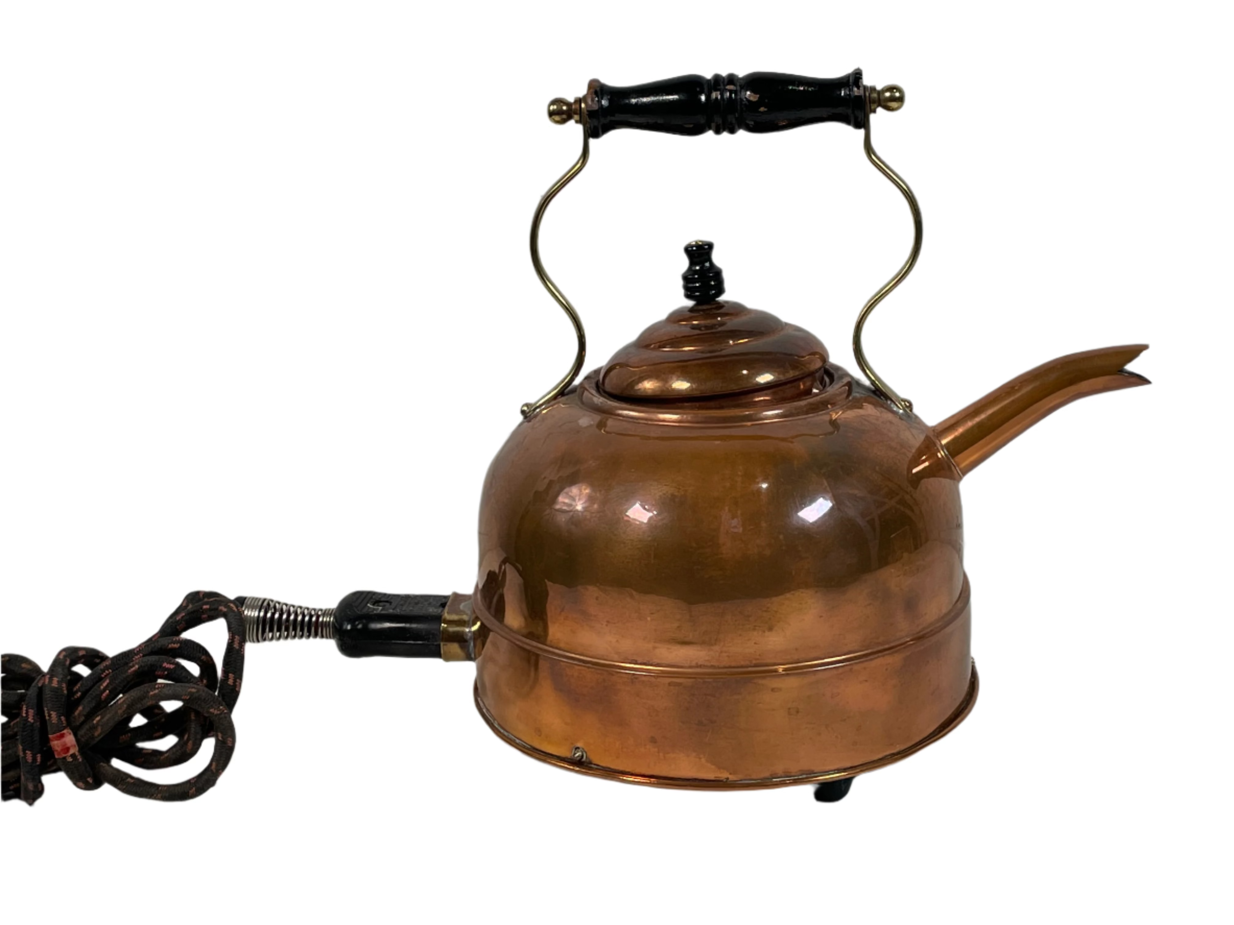 Vintage Copper Grelco Electric Kettle – 1940s–50s – Solid Copper, Brass &  Wood – Non-Working