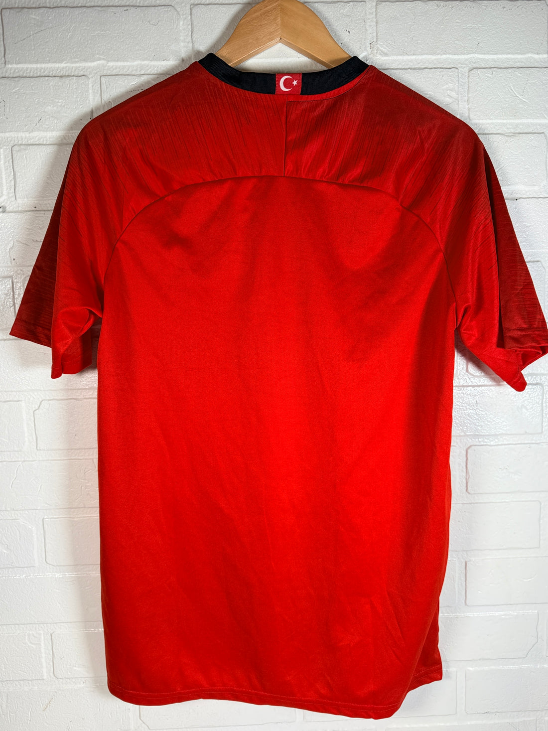 Nike Turkey national team red Dri-FIT soccer jersey size small official football shirt lightweight athletic supporter top made in Thailand.