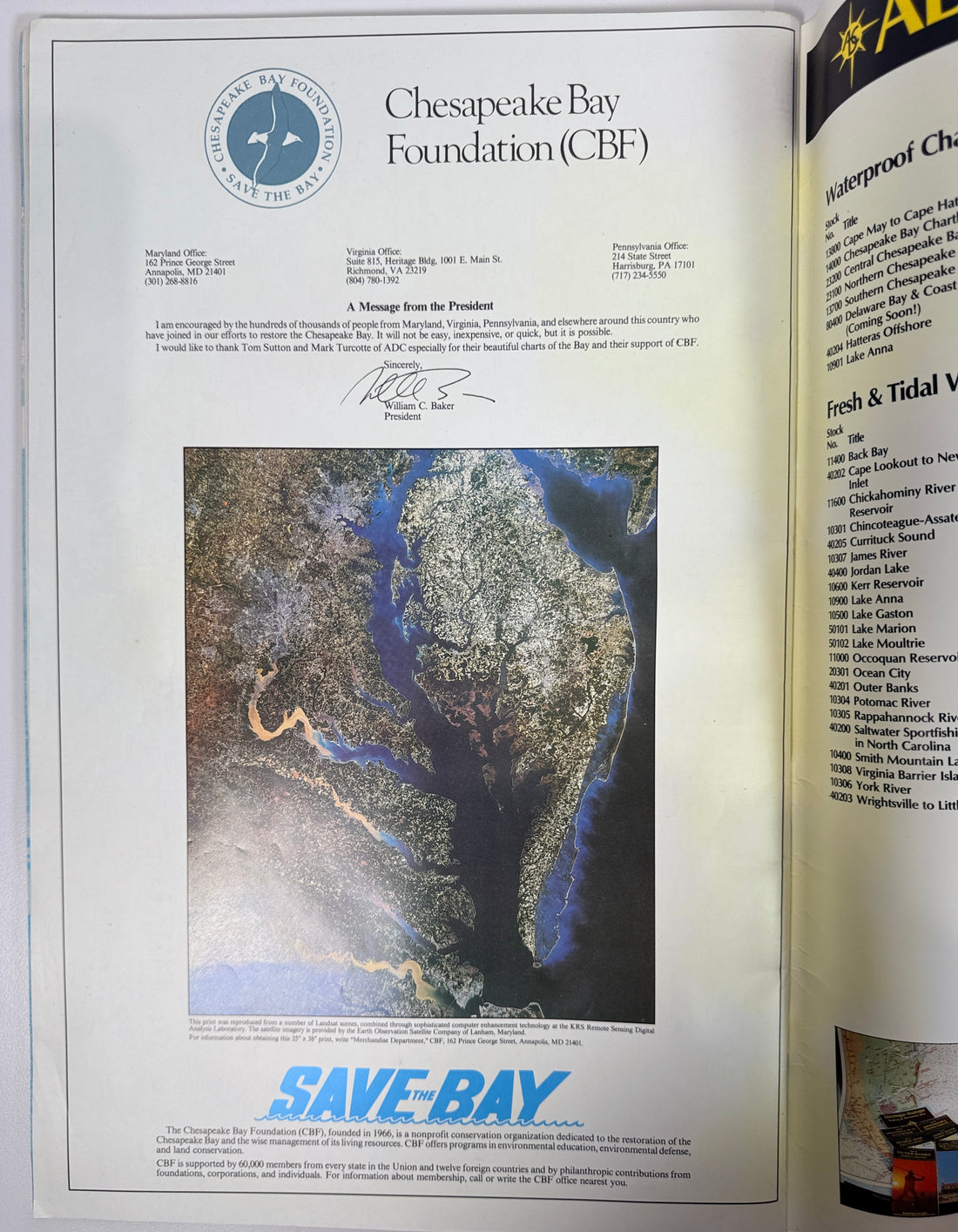 Vintage ADC Chesapeake Bay waterproof chartbook softcover with nautical maps of Maryland and Virginia. Great for boating,&nbsp;