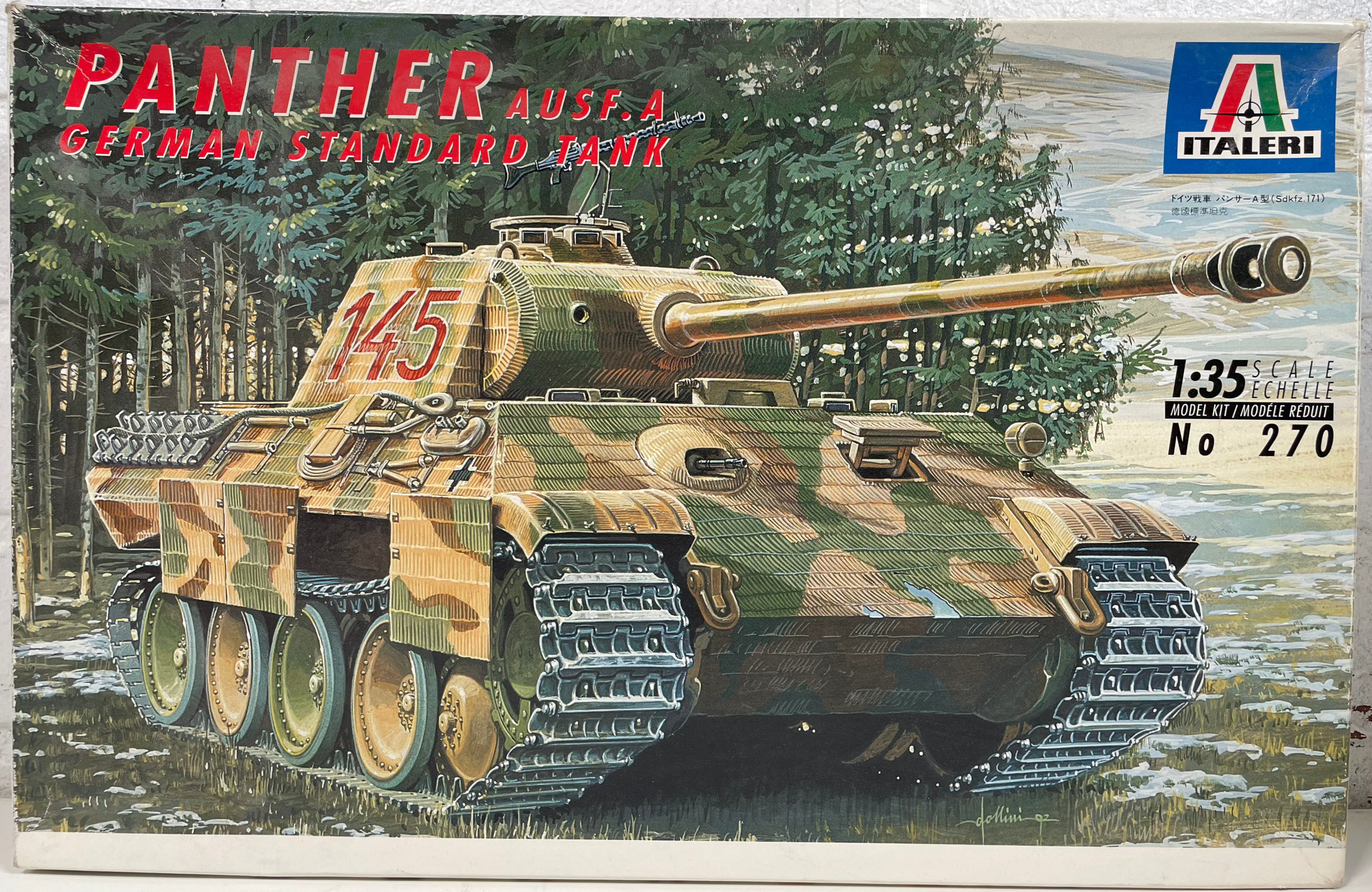 Char allemand Panther Ausf. A Italeri à l'échelle 1/35 – Kit n° 270