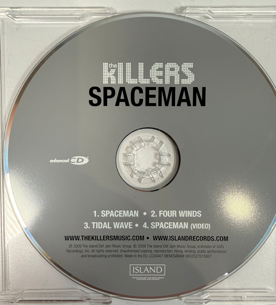 The Killers, Spaceman, CD Single Promo Enhanced, German Matrix, 2009.