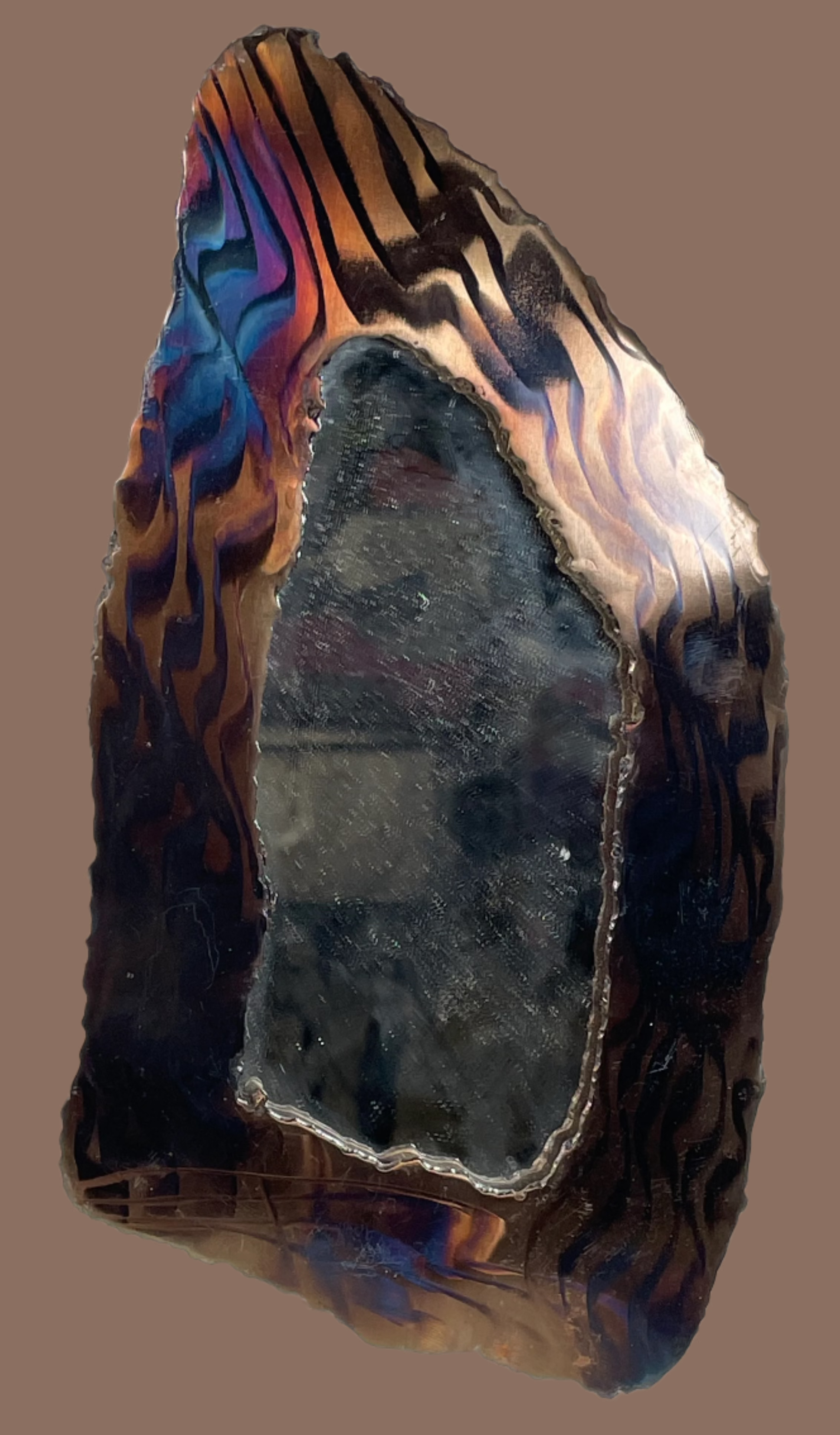 Vintage Sculptural Mirror by Dimitri Papadimitriou – Canada, 1983