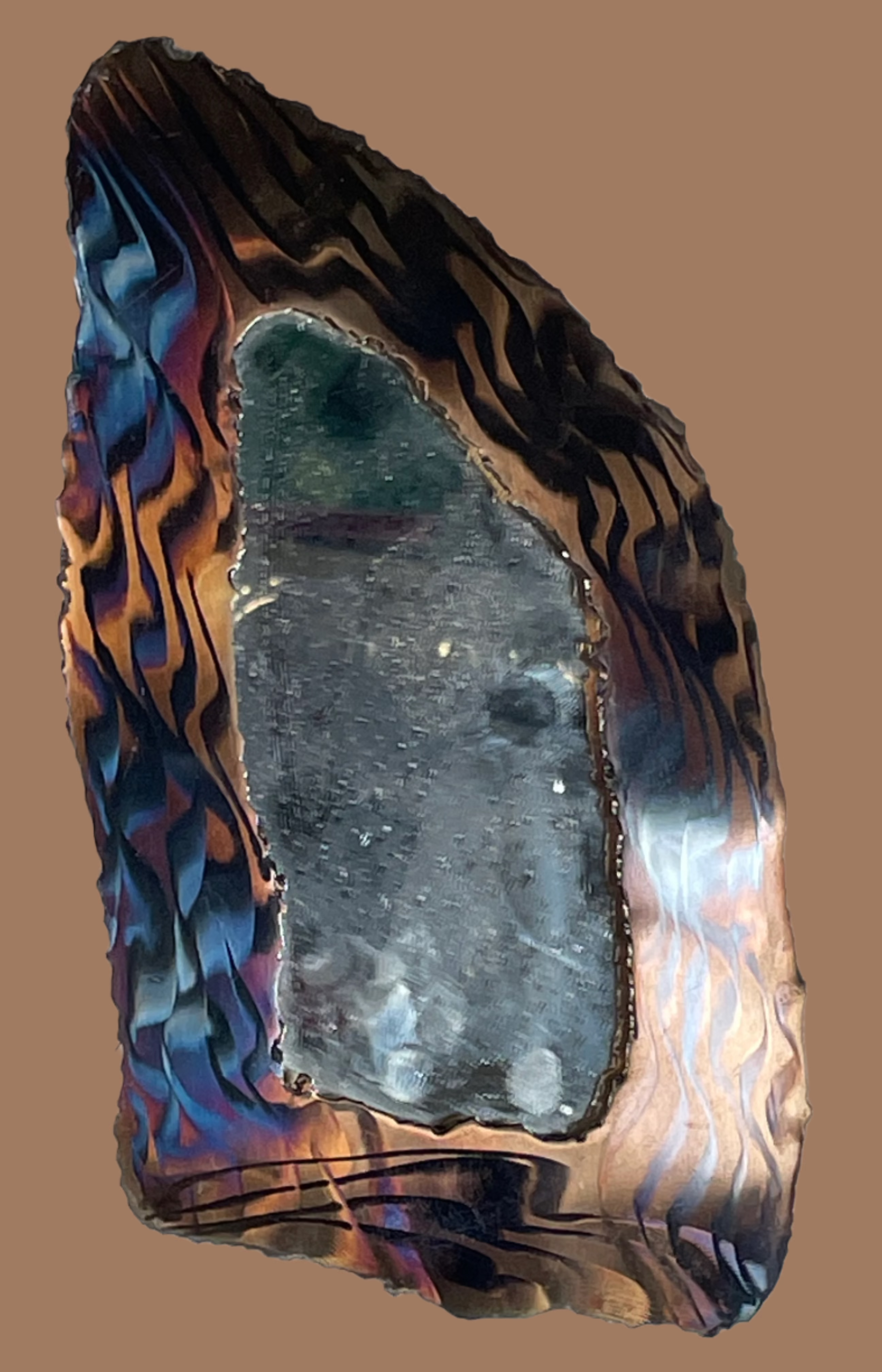 Vintage Sculptural Mirror by Dimitri Papadimitriou – Canada, 1983