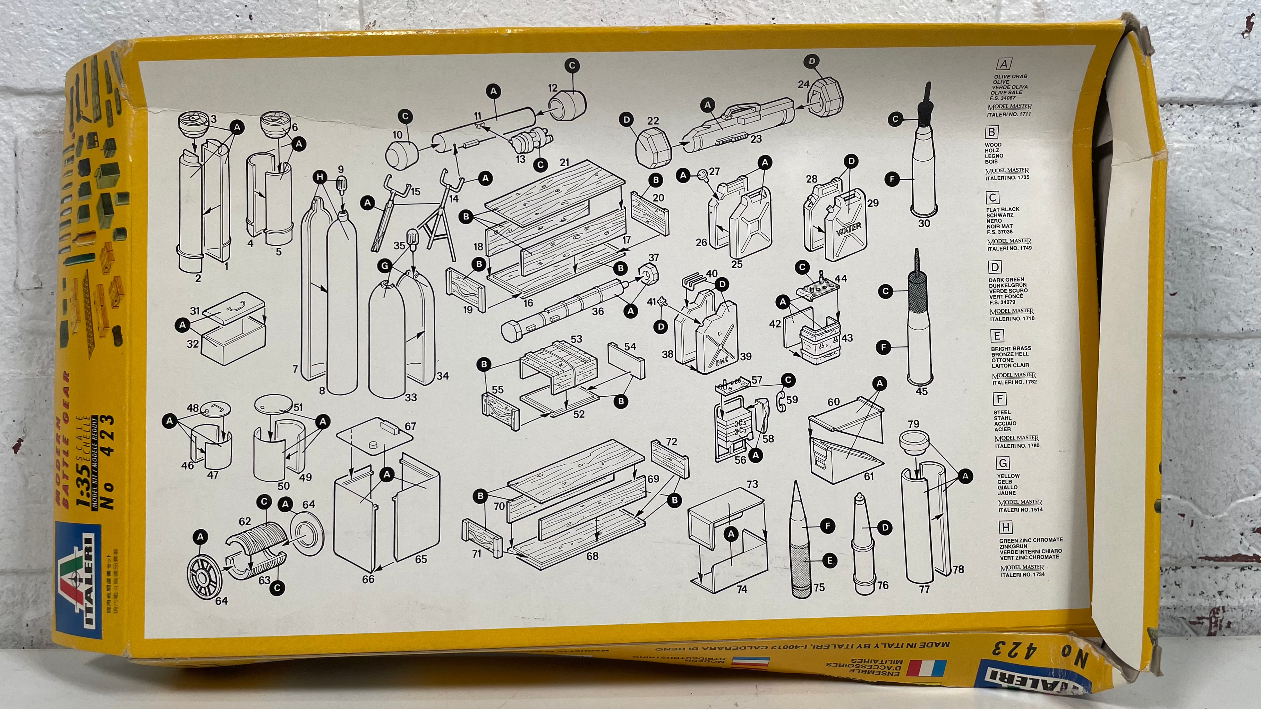 Italeri Modern Battle Gear – 1:35 Scale Accessory Kit (No. 423)