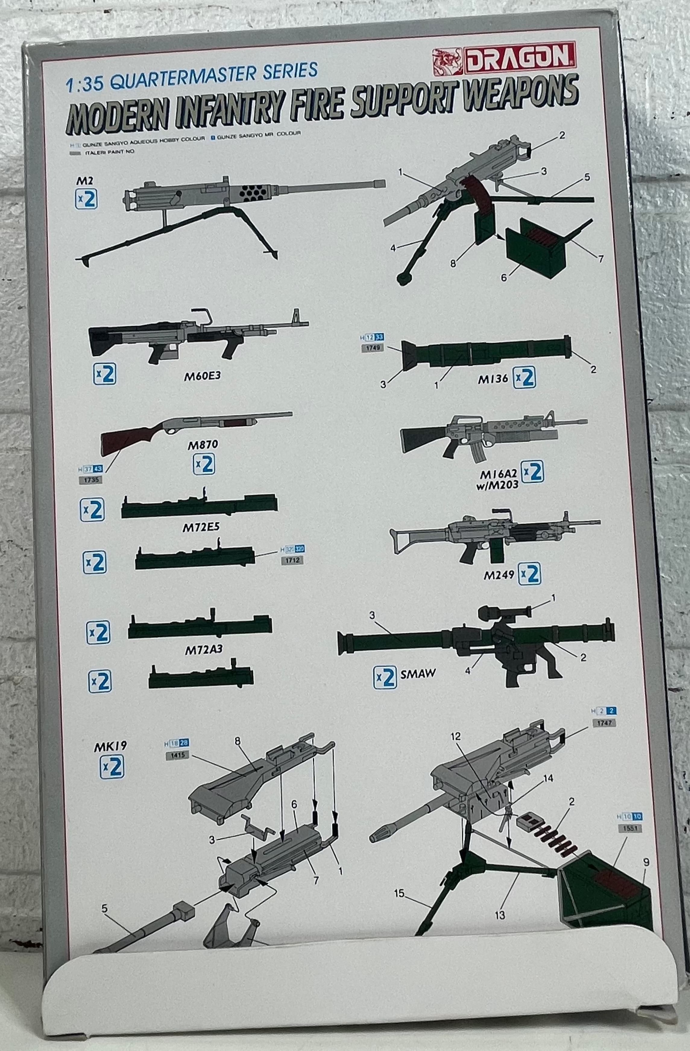 1:35 Dragon 3808, Modern Infantry Fire Support Weapons Kit