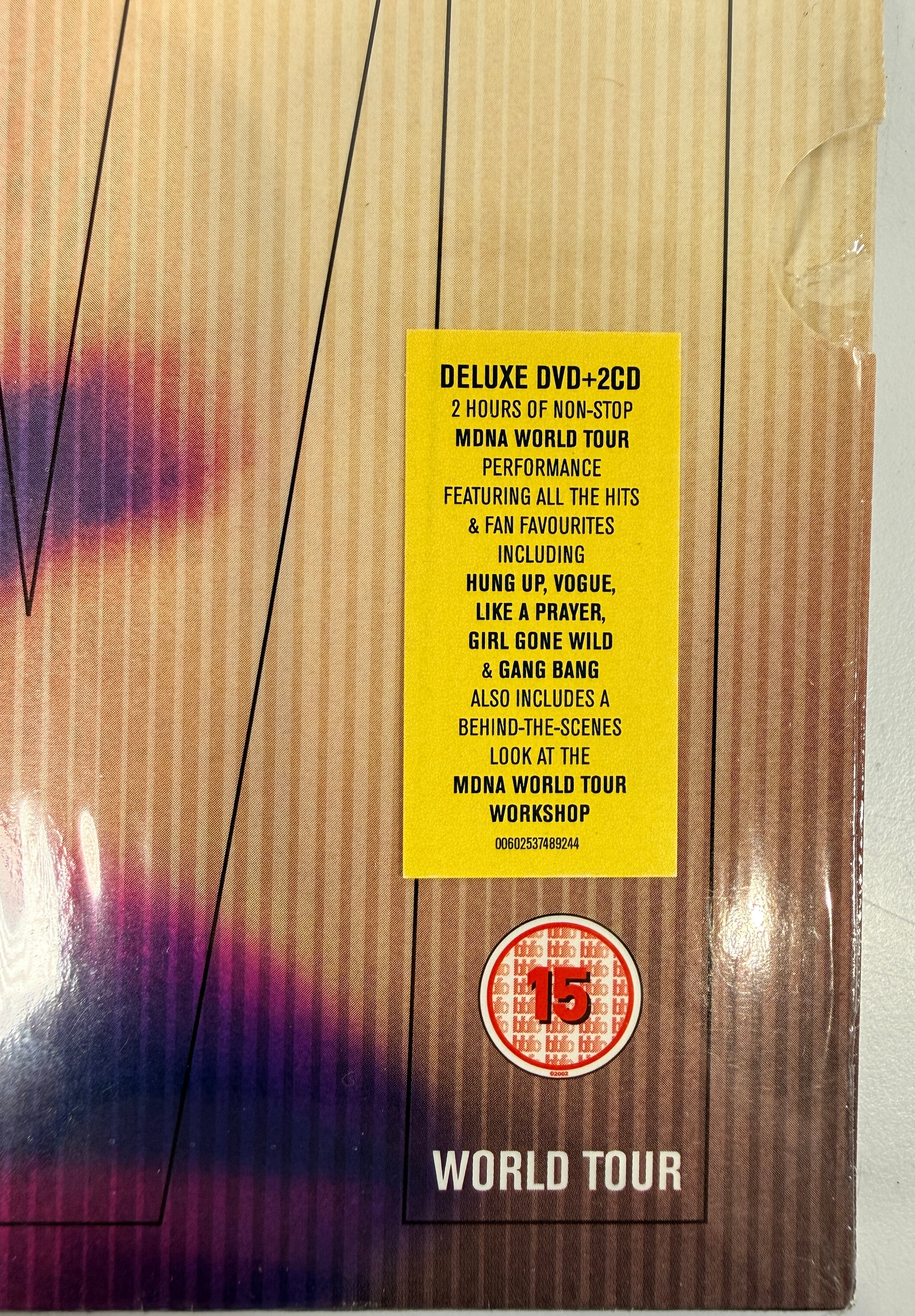 Madonna MDNA World Tour deluxe DVD + 2CD set with collector digipak packaging. Complete live concert edition with bonus content and worldwide region DVD.