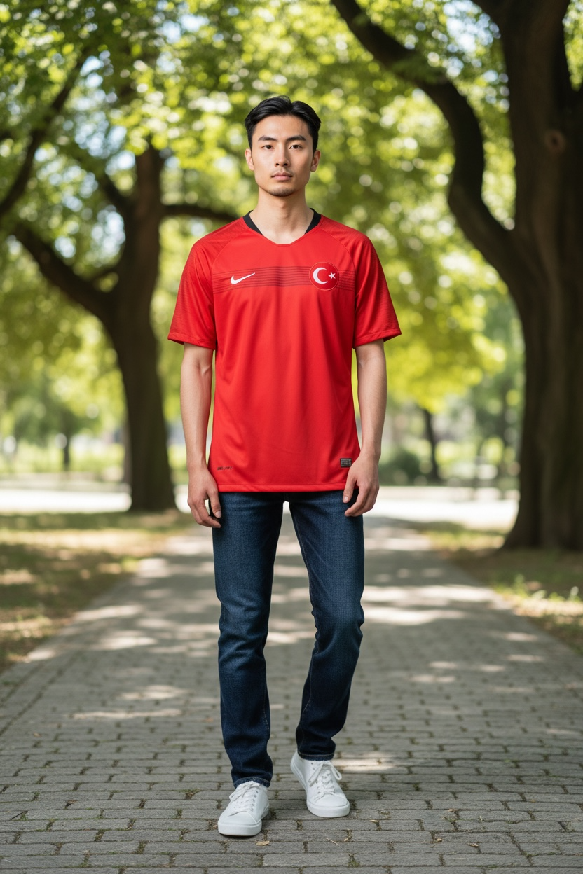 Nike Turkey national team red Dri-FIT soccer jersey size small official football shirt lightweight athletic supporter top made in Thailand.