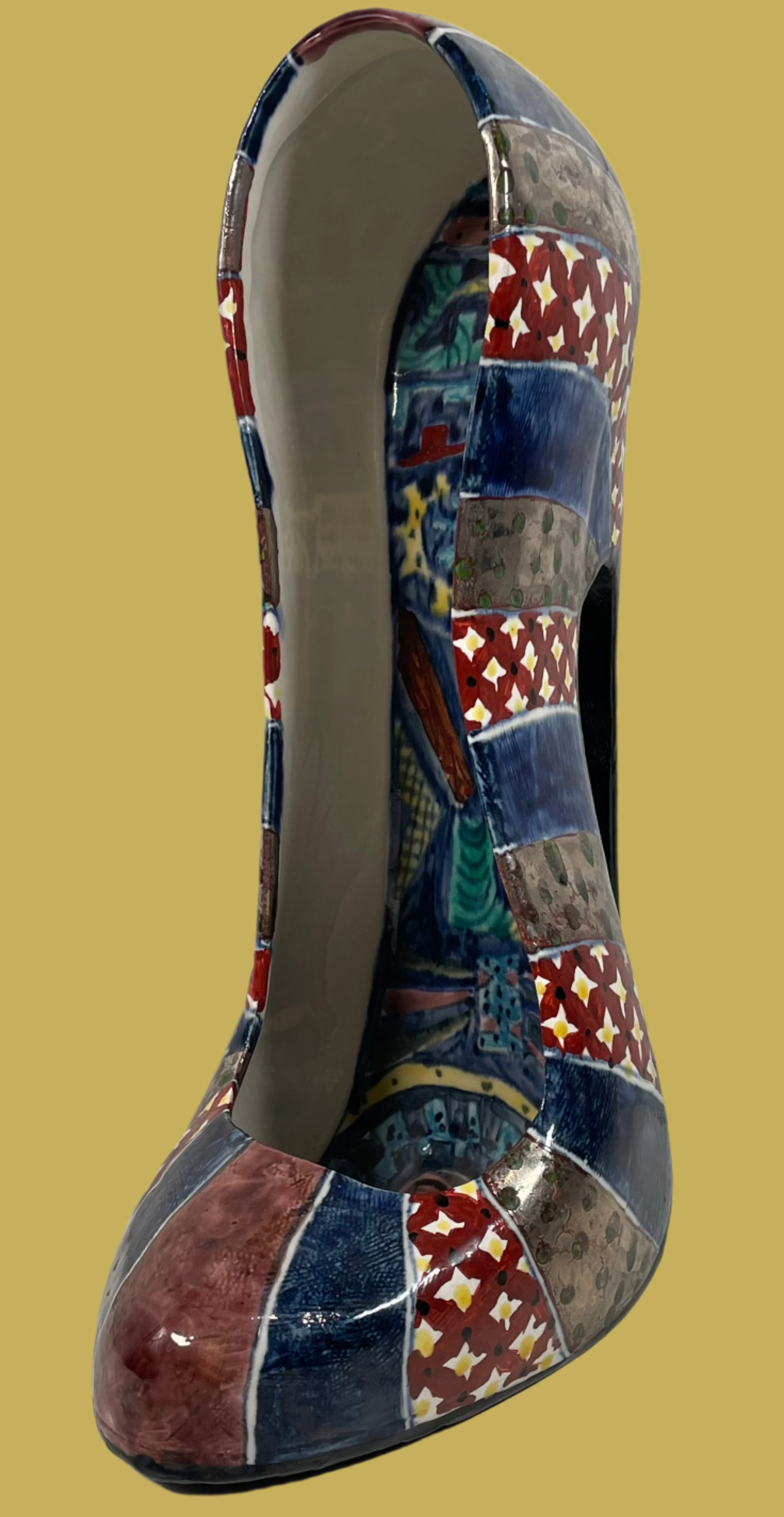 Signed Ceramic High Heel Sculpture – “Kinichi” Art Piece