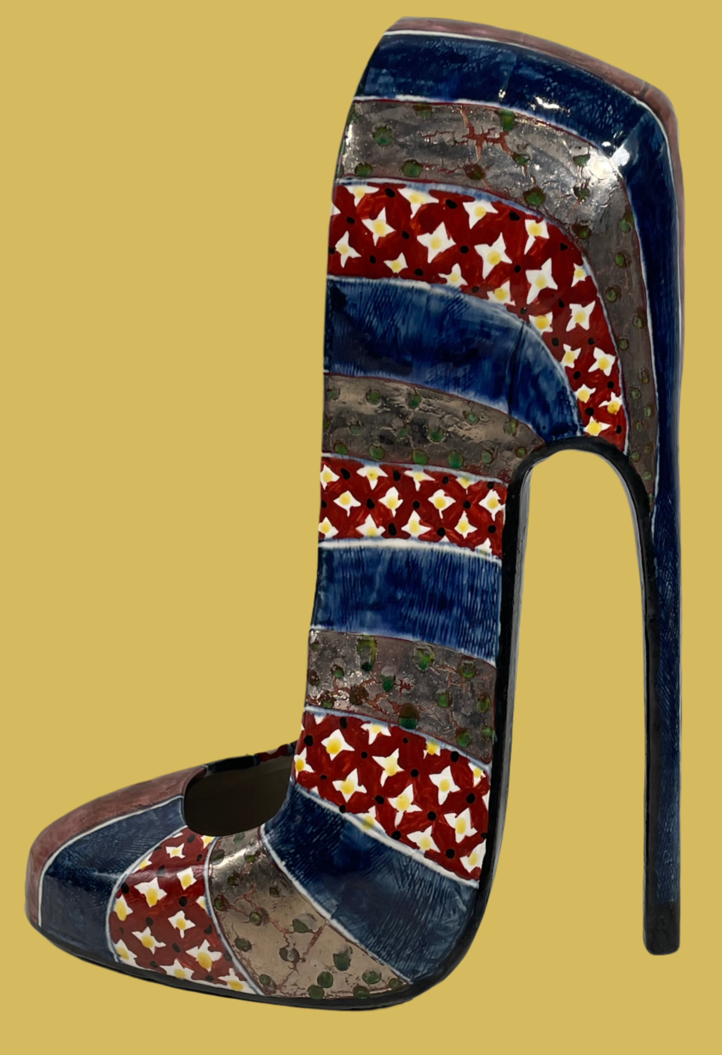 Signed Ceramic High Heel Sculpture – “Kinichi” Art Piece