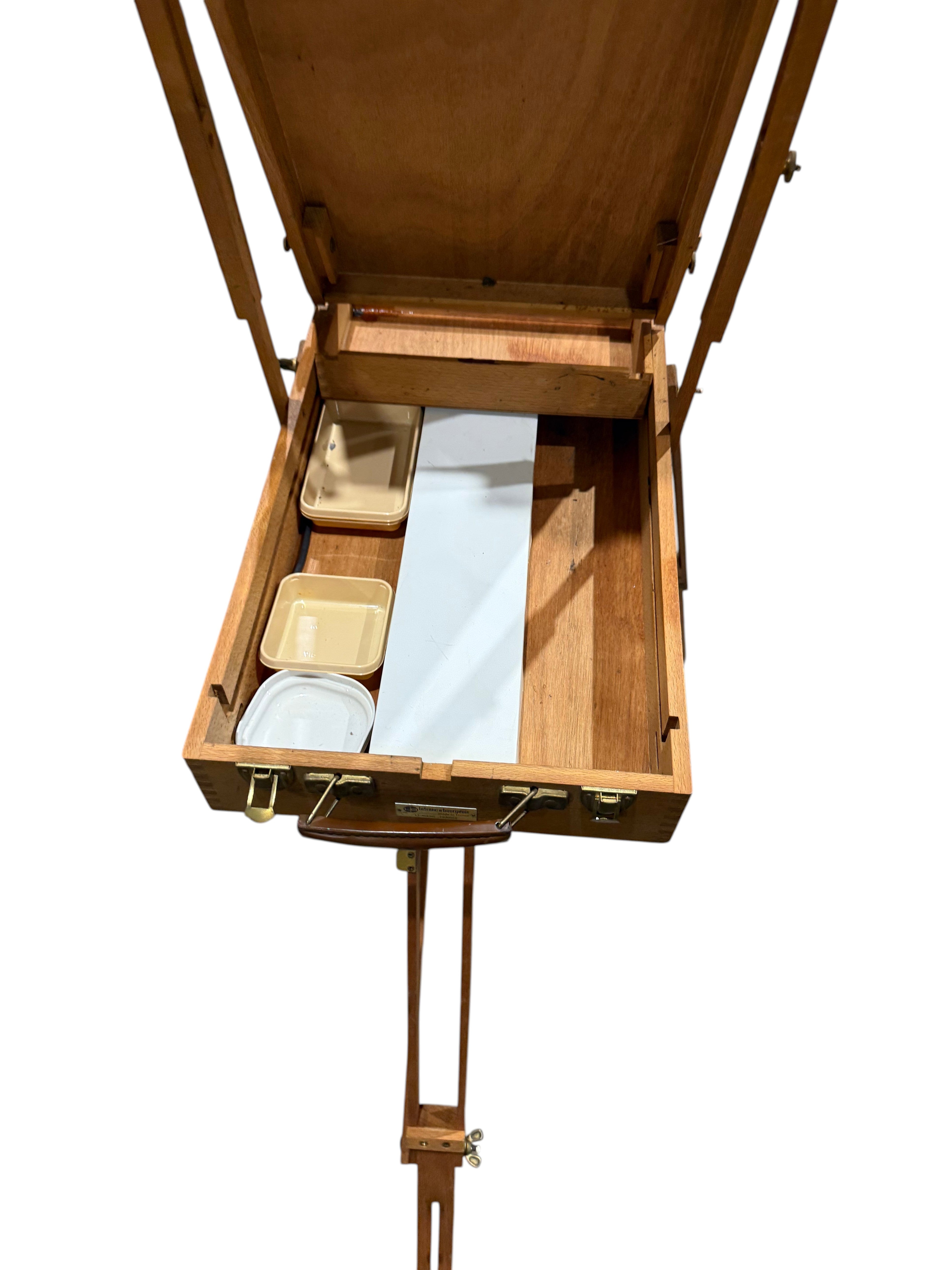 Vintage Lefranc & Bourgeois Portable French Pochade Field Box Easel – Made in Le Mans, France