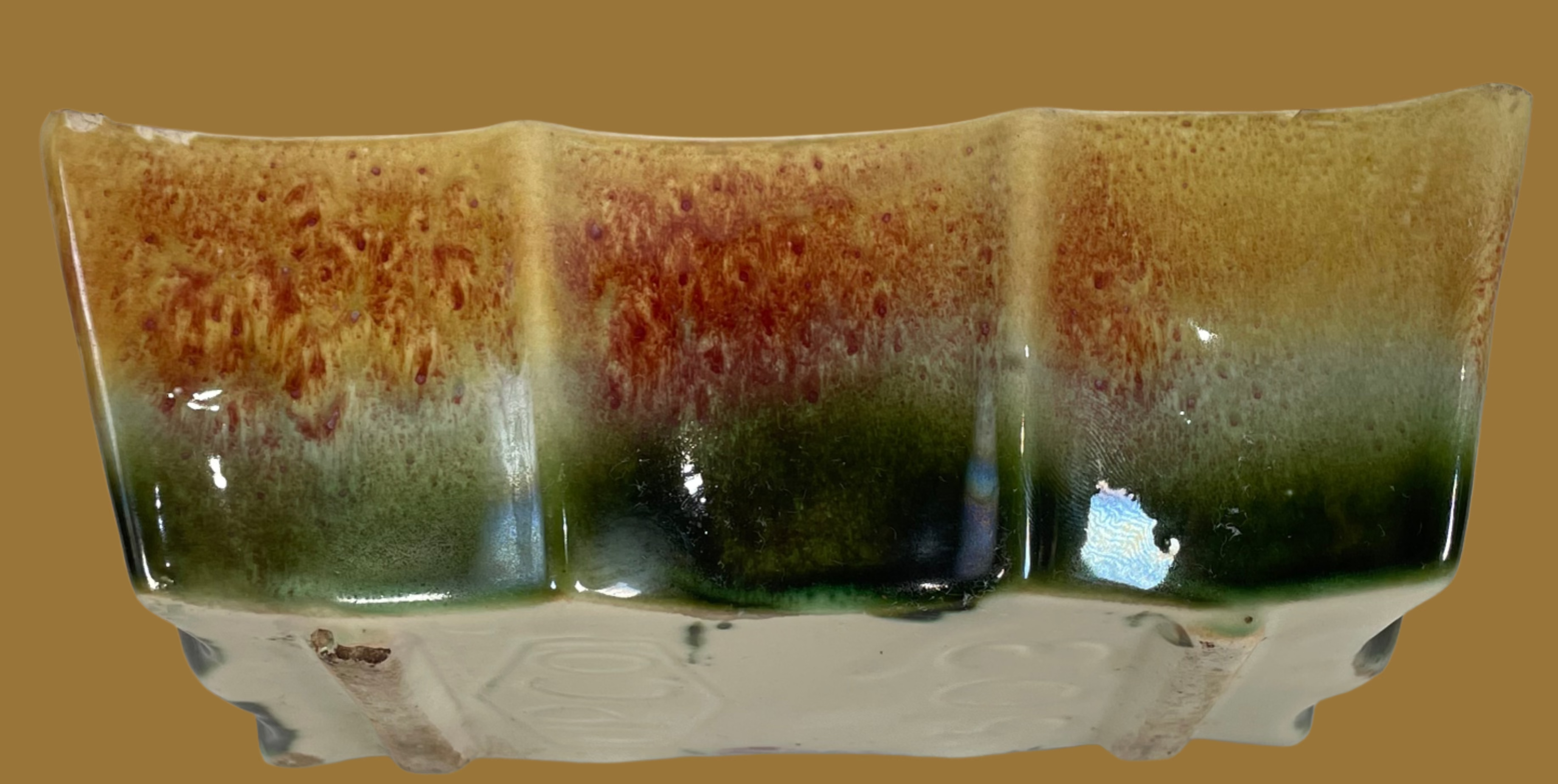 Vintage UPCO 501, Dripware Planter, Soft Green, Made in USA, Ceramic Pottery