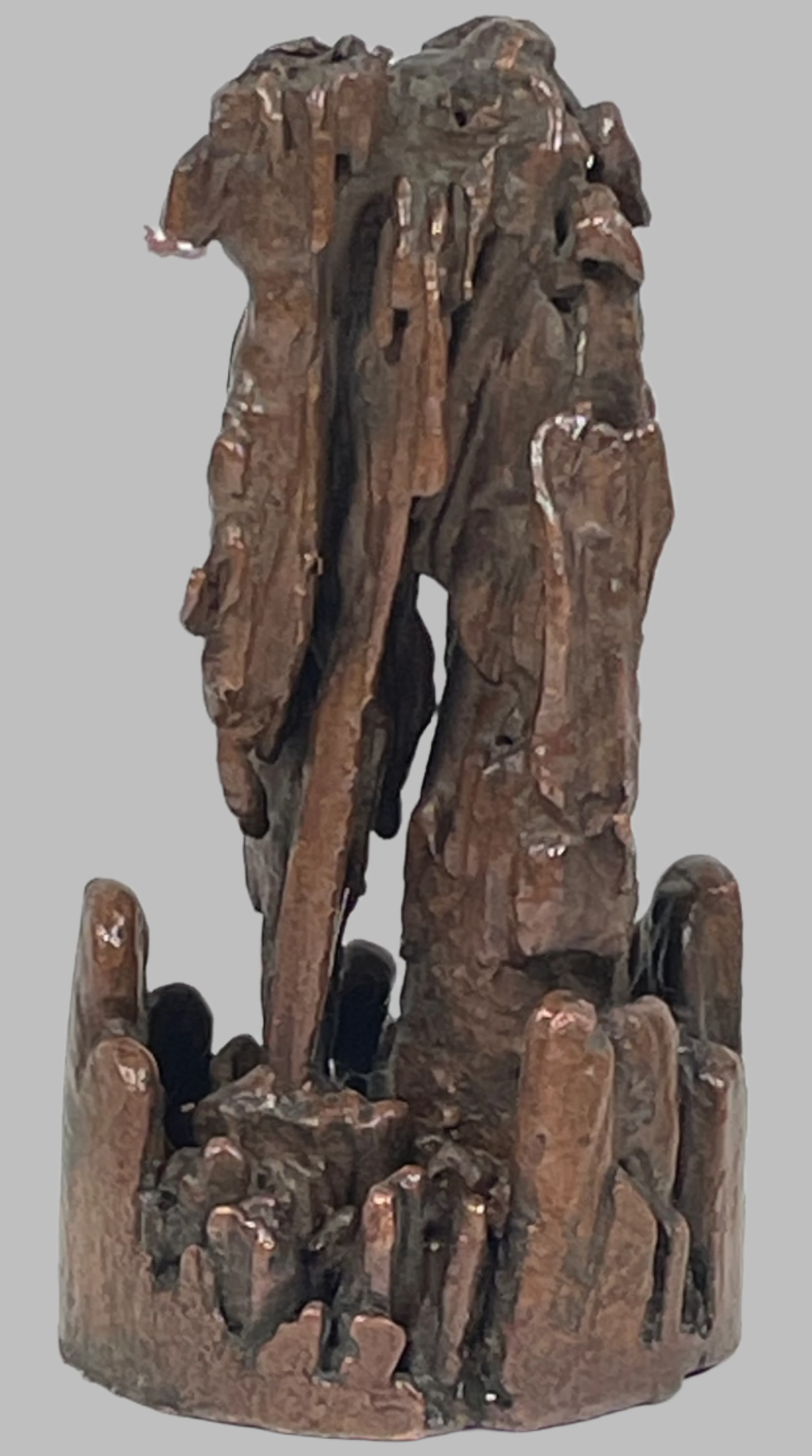 Sculpture abstraite brutaliste de style bronze – Décoration artistique moderne du milieu du siècle