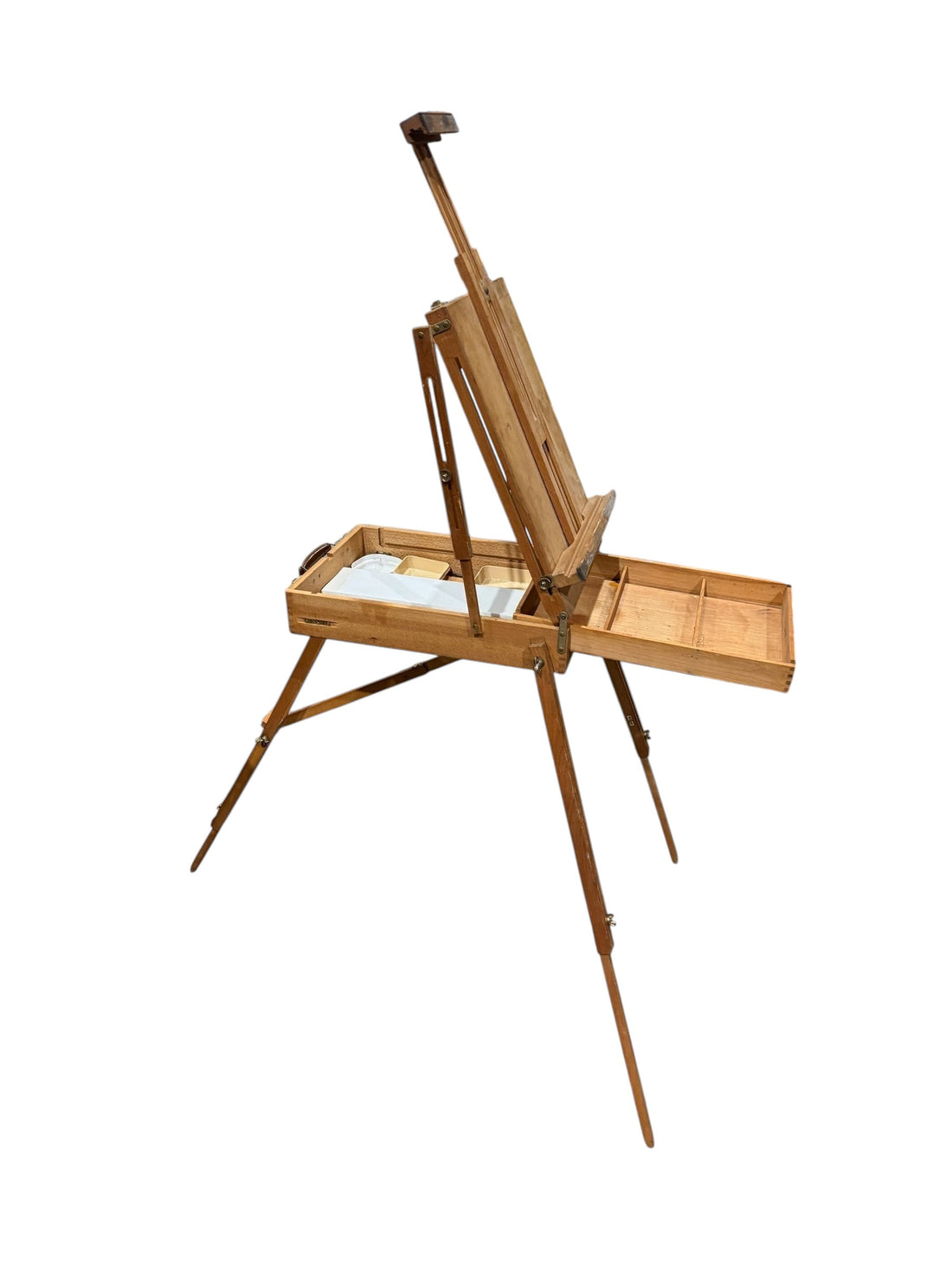 Vintage Lefranc & Bourgeois Portable French Pochade Field Box Easel – Made in Le Mans, France