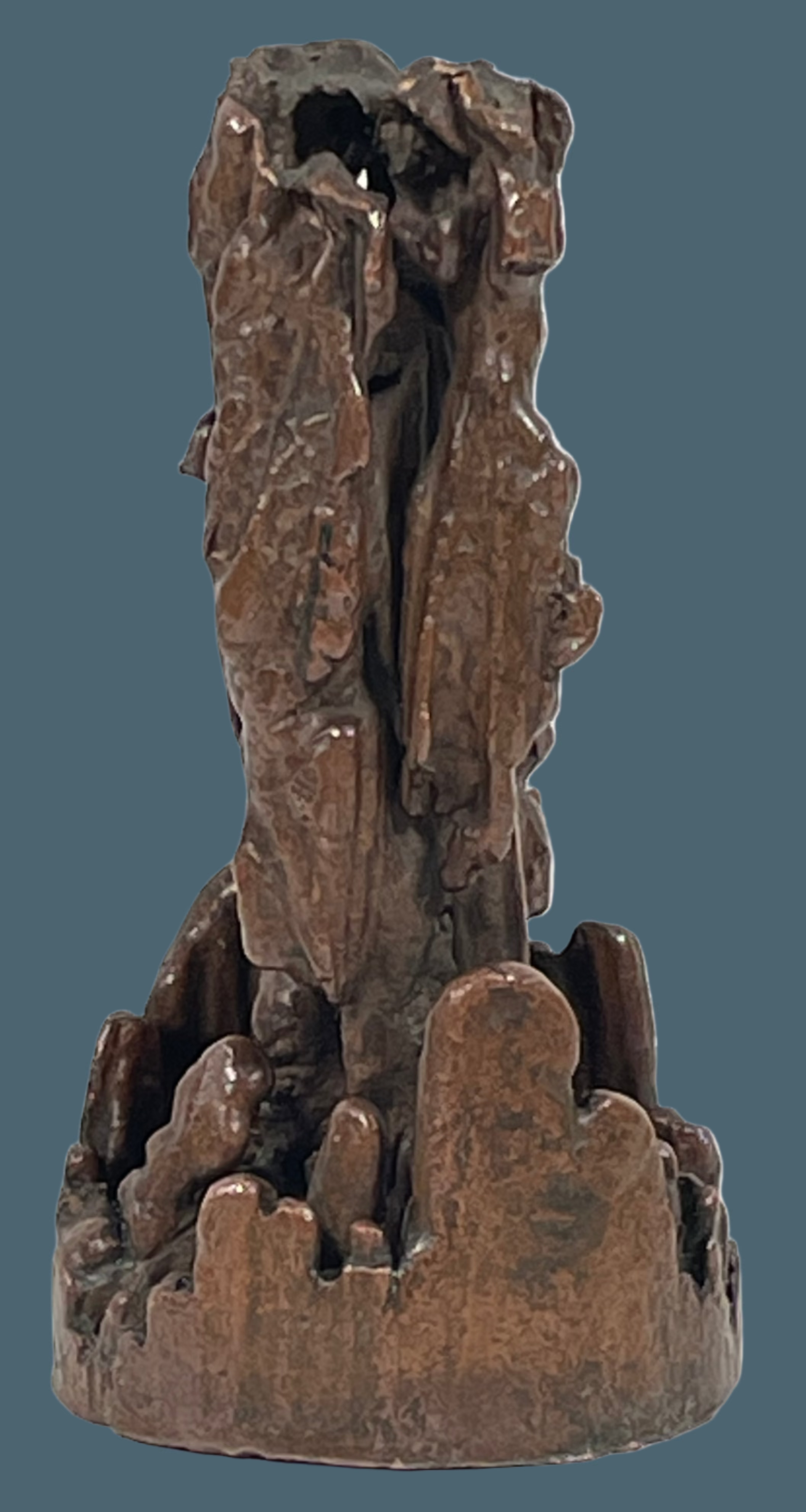 Sculpture abstraite brutaliste de style bronze – Décoration artistique moderne du milieu du siècle