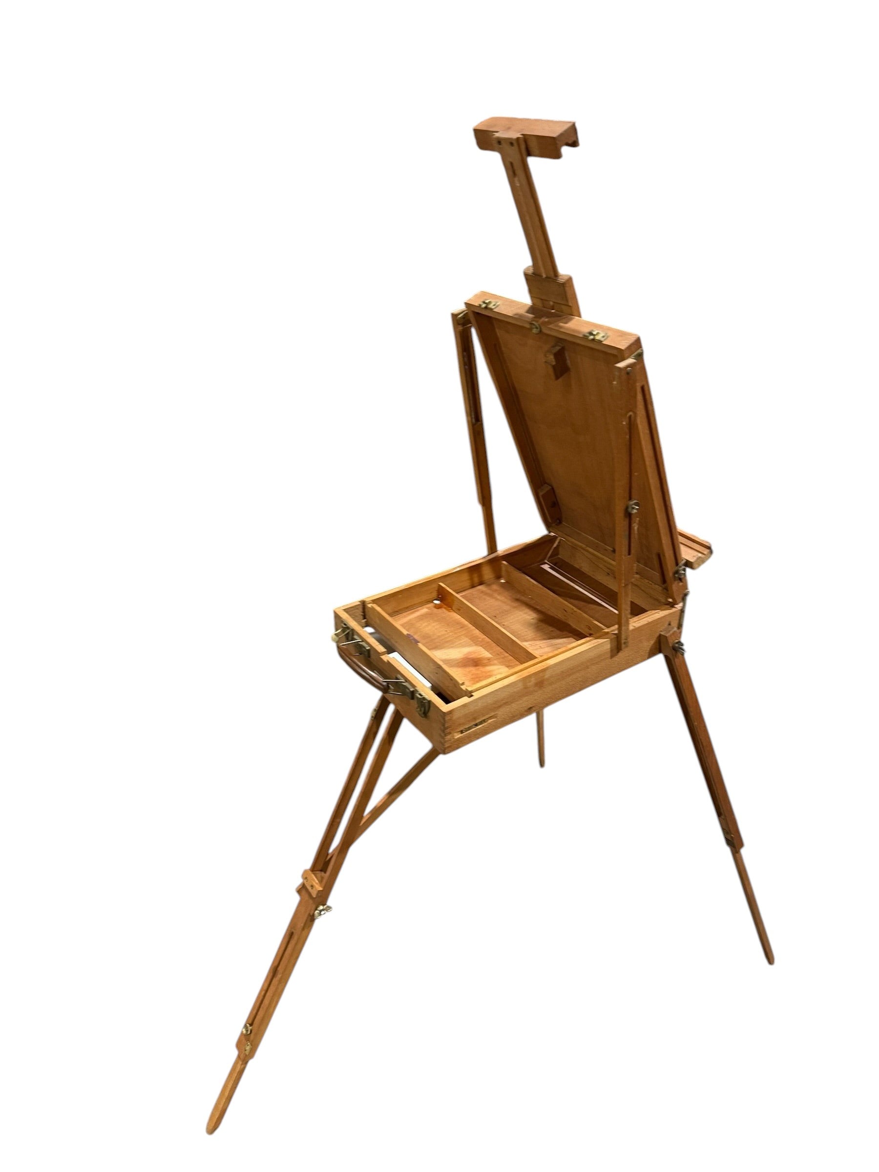Vintage Lefranc & Bourgeois Portable French Pochade Field Box Easel – Made in Le Mans, France