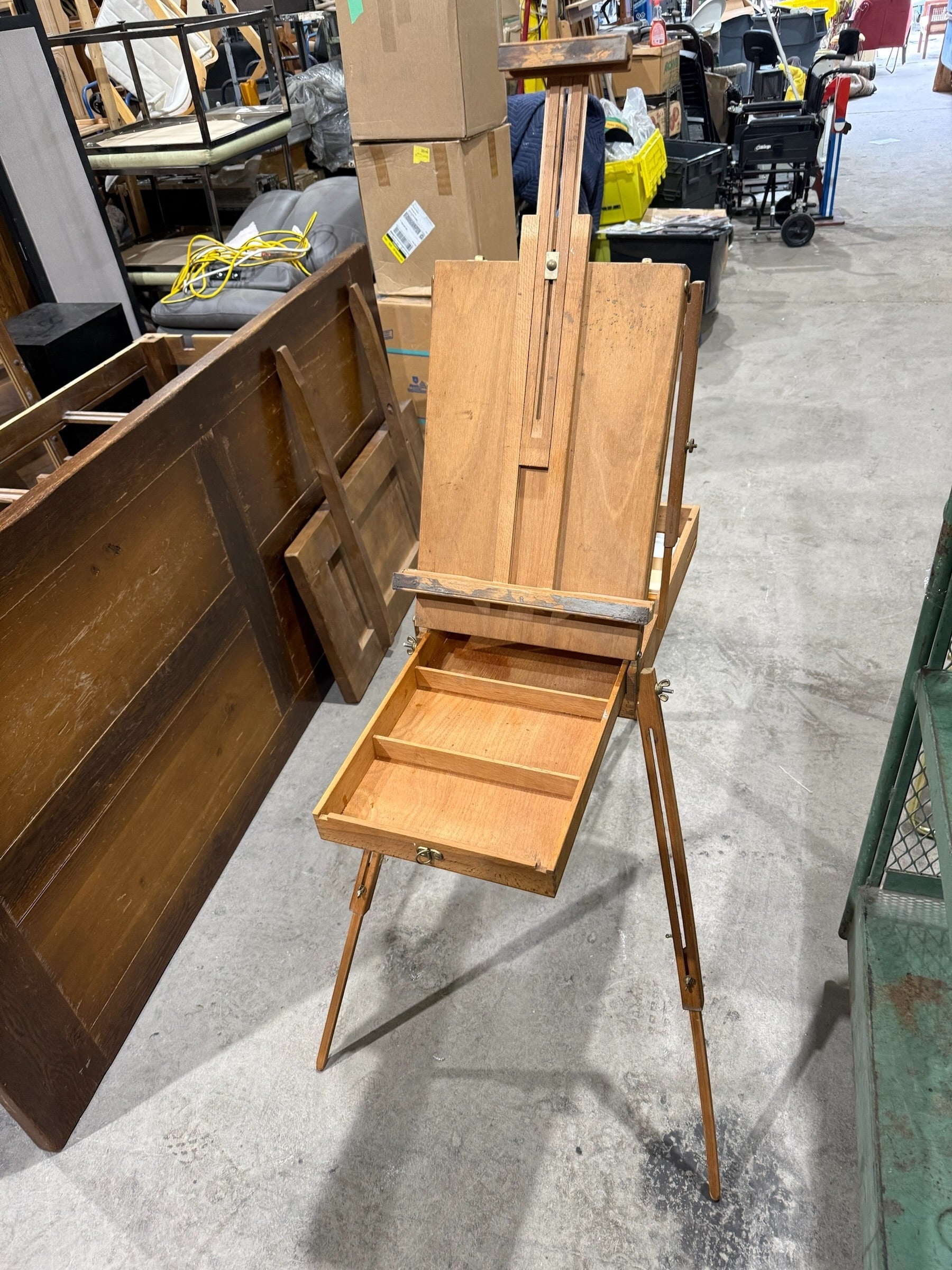 Vintage Lefranc & Bourgeois Portable French Pochade Field Box Easel – Made in Le Mans, France