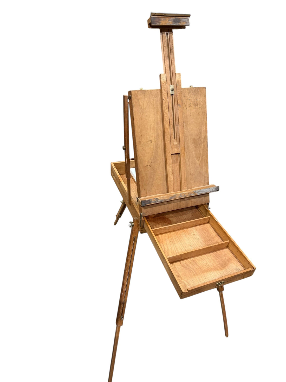 Vintage Lefranc & Bourgeois Portable French Pochade Field Box Easel – Made in Le Mans, France