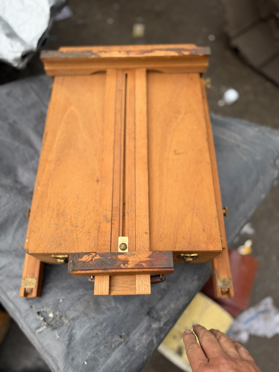 Vintage Lefranc & Bourgeois Portable French Pochade Field Box Easel – Made in Le Mans, France
