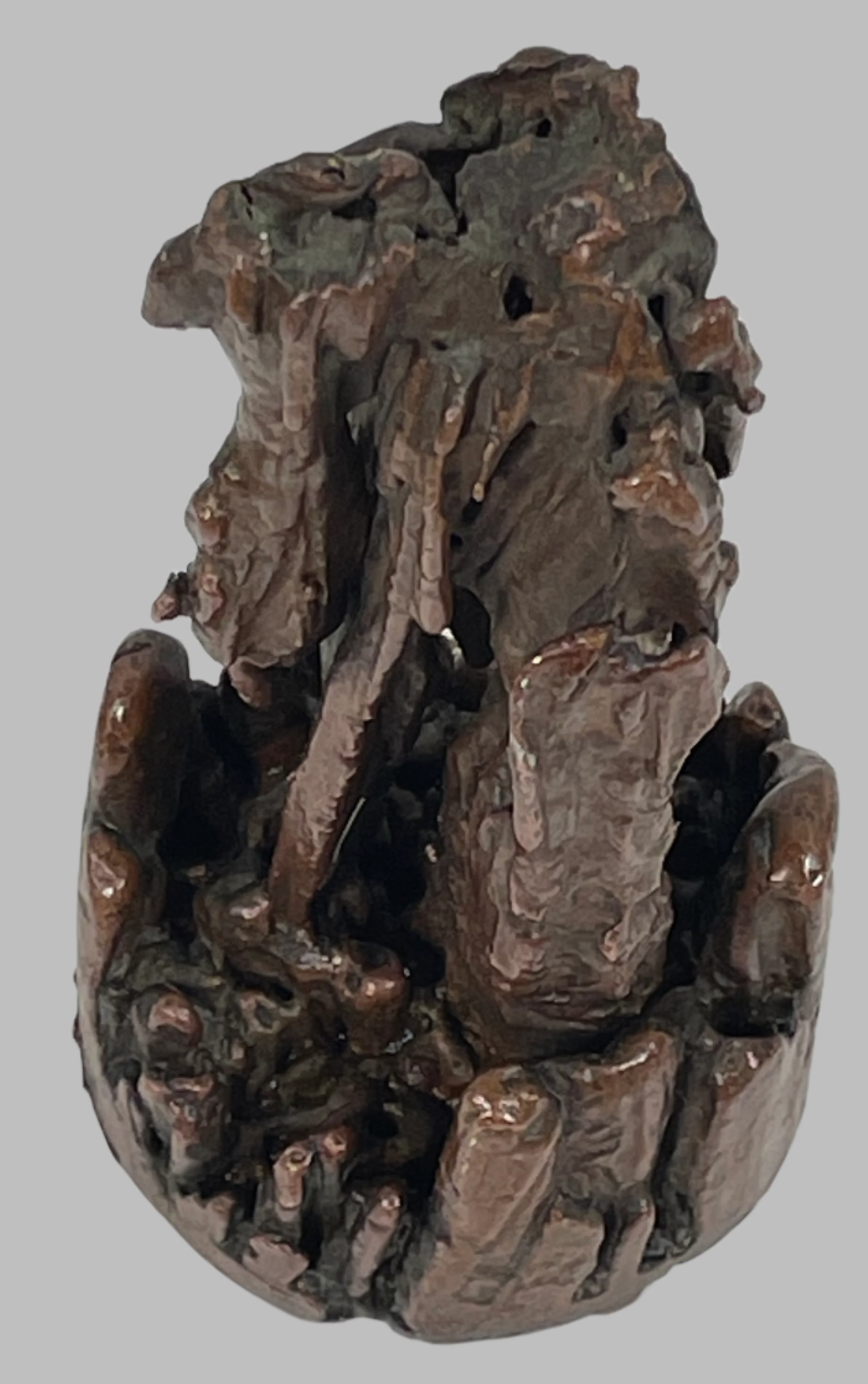 Sculpture abstraite brutaliste de style bronze – Décoration artistique moderne du milieu du siècle