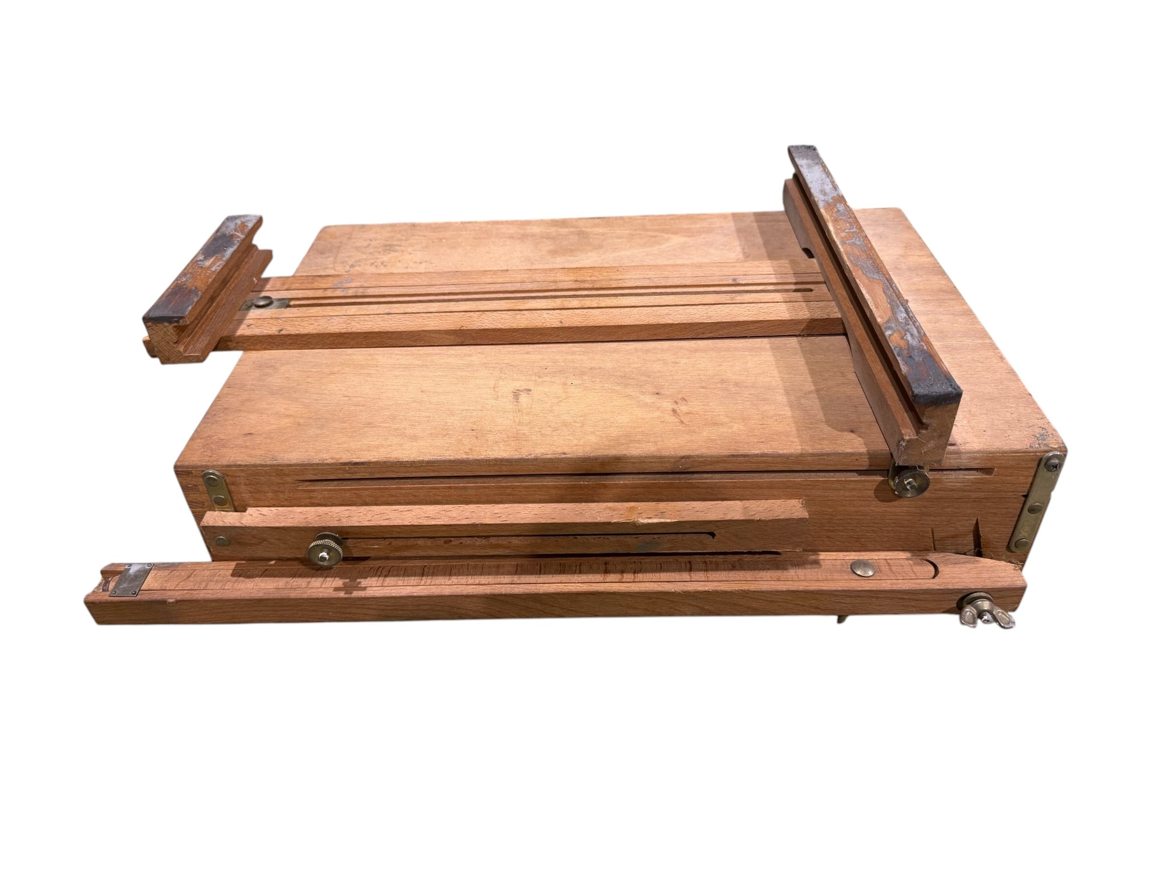 Vintage Lefranc & Bourgeois Portable French Pochade Field Box Easel – Made in Le Mans, France