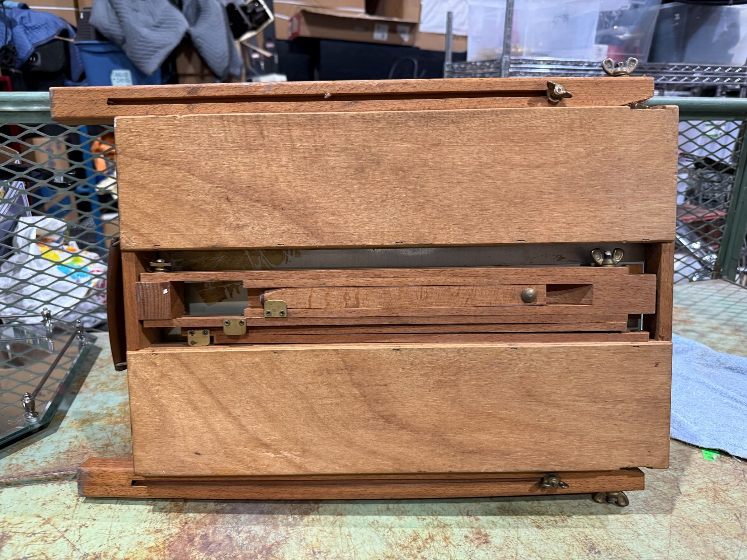Vintage Lefranc & Bourgeois Portable French Pochade Field Box Easel – Made in Le Mans, France