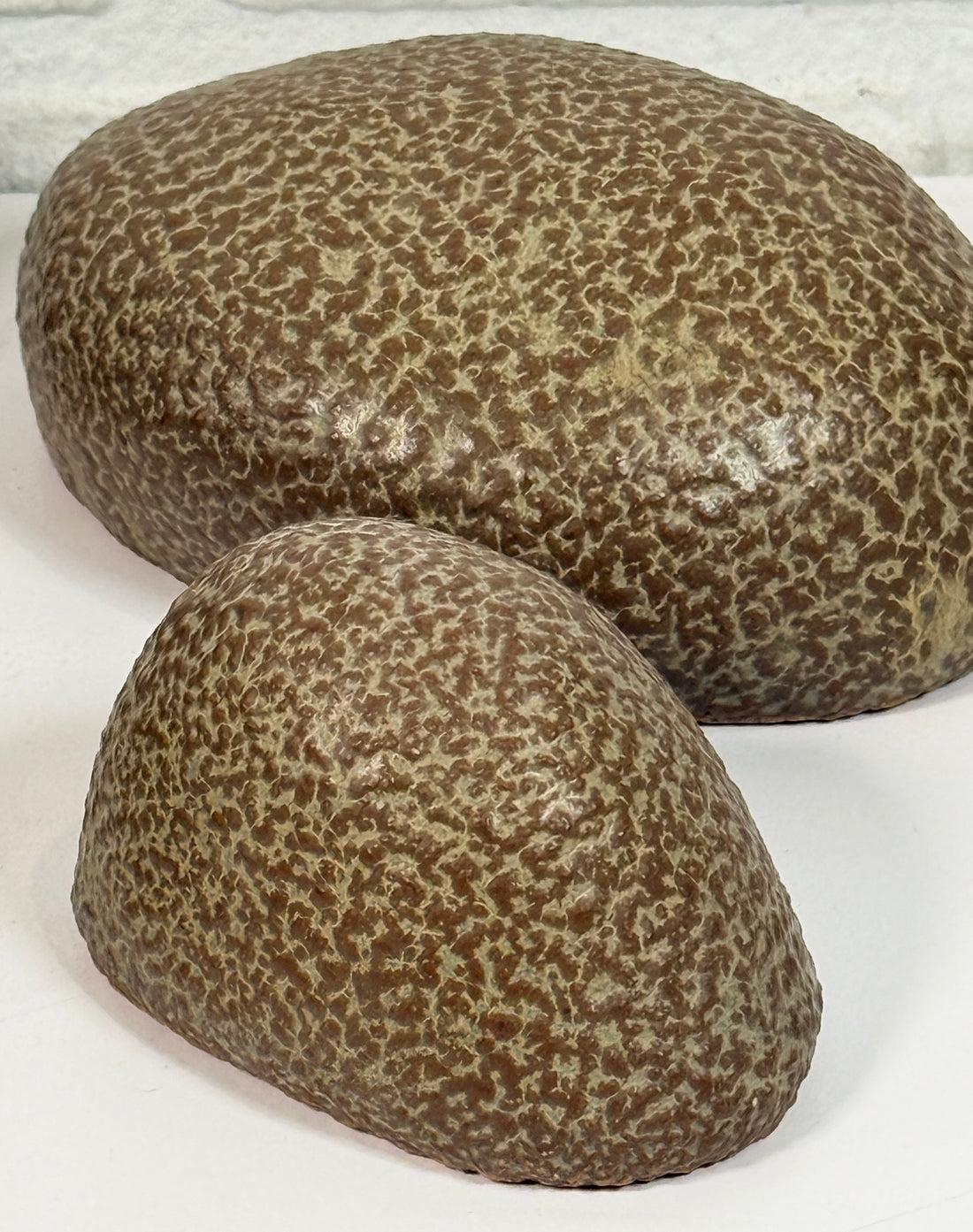 Vintage Sculptural Nesting Pebble Vessels, Studio Pottery Set of 4.