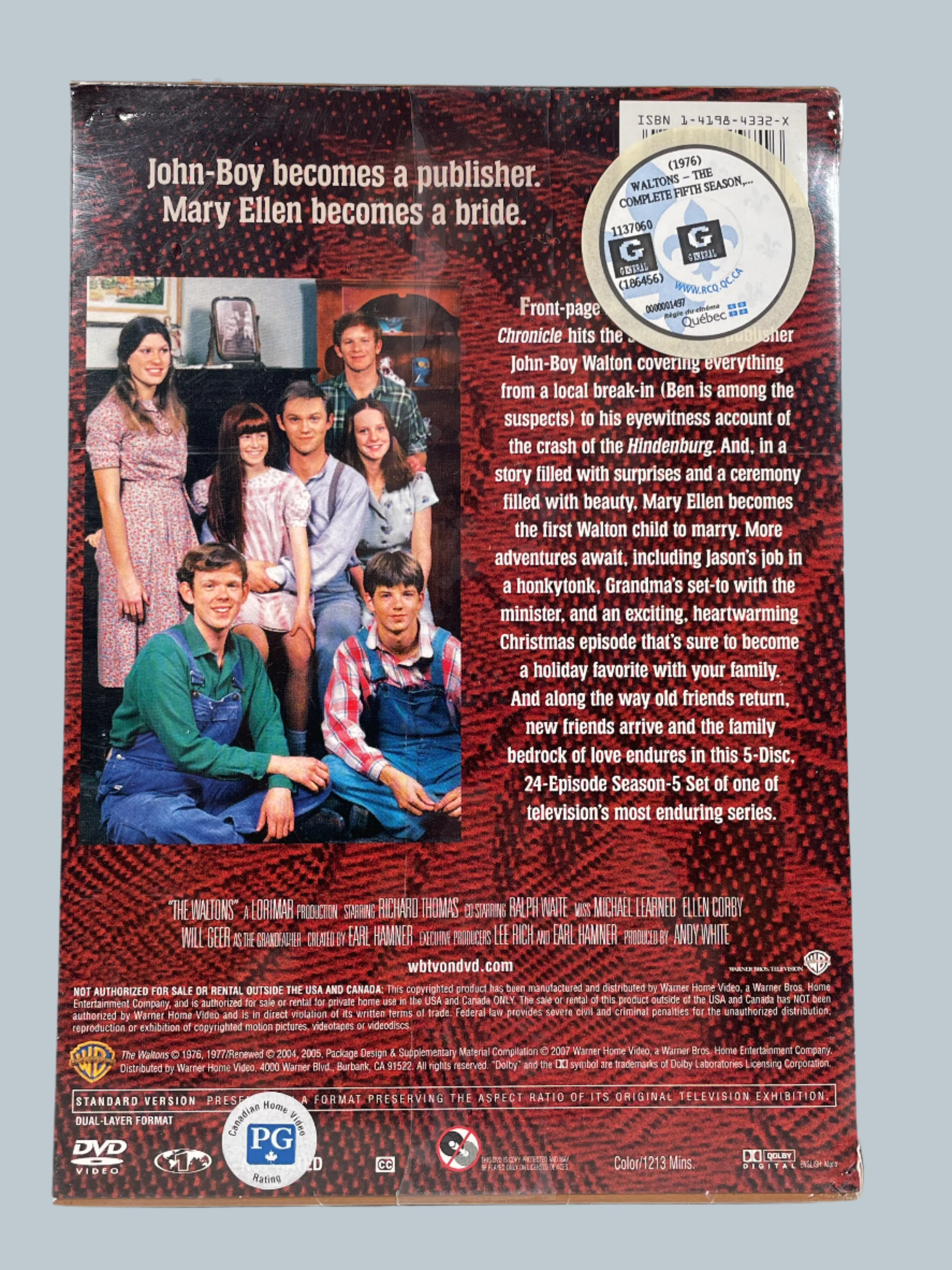 Les Waltons – Coffret DVD Saison 5 (TV classique, 5 disques)