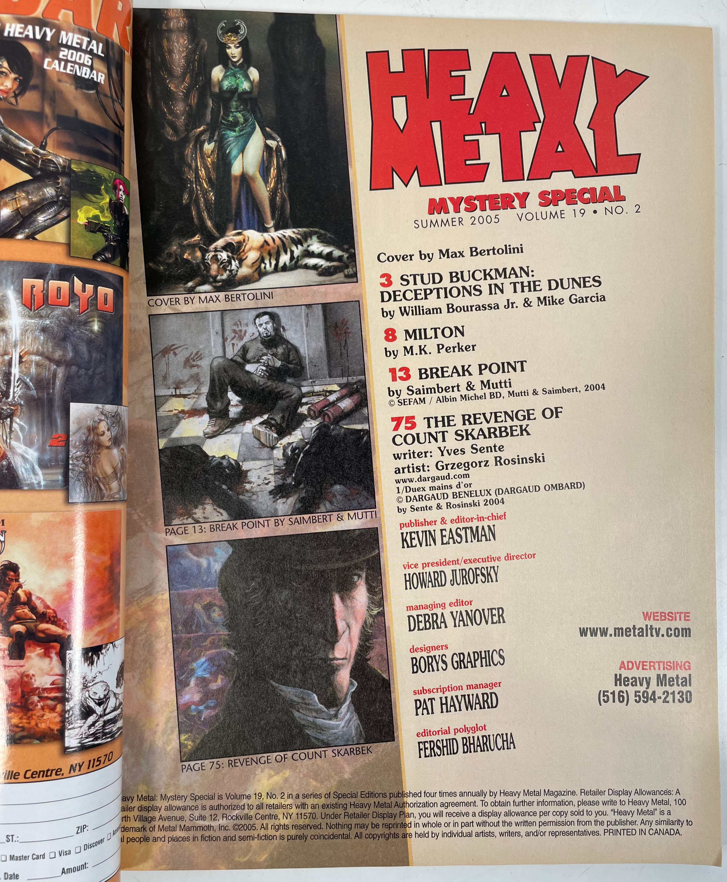 Heavy Metal Magazine – Summer 2005 Mystery Special – Featuring Art by Rosinski - M